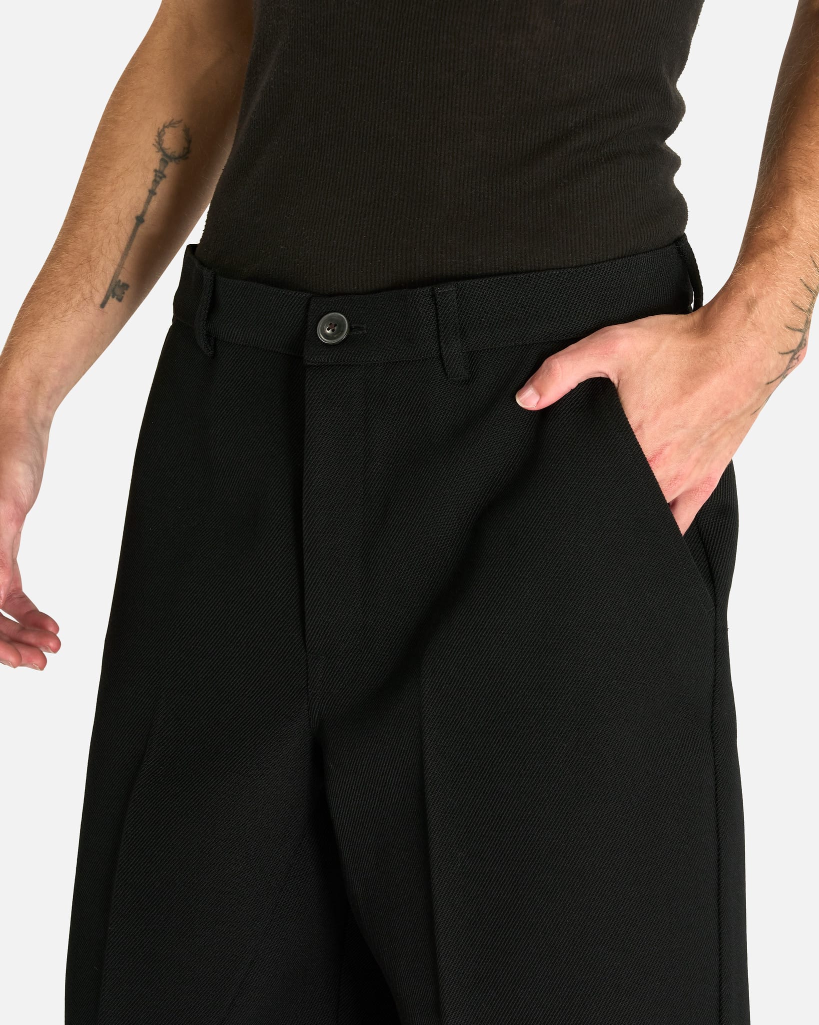 Rick Owens Men's Shorts Work Shorts in Black