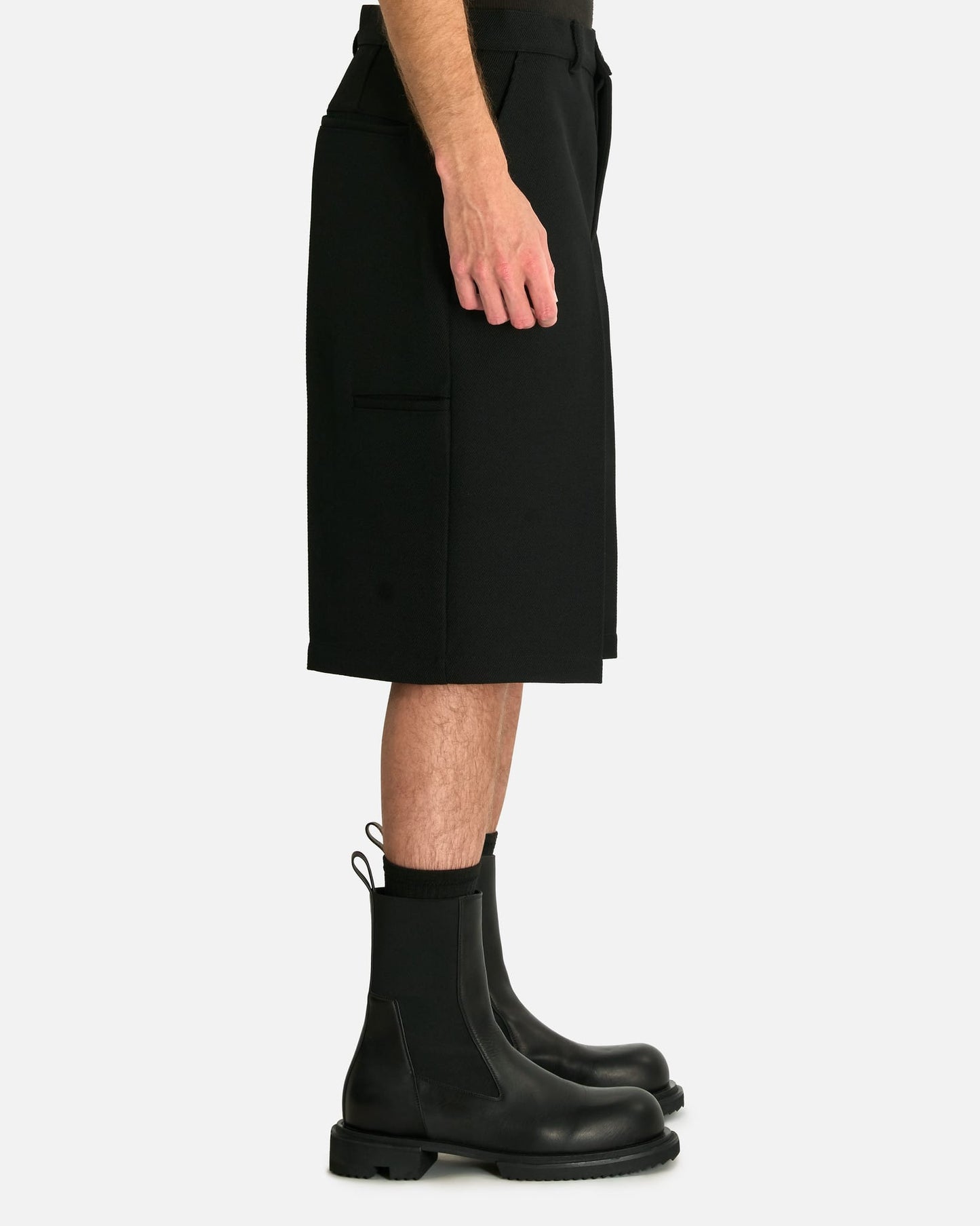Rick Owens Men's Shorts Work Shorts in Black