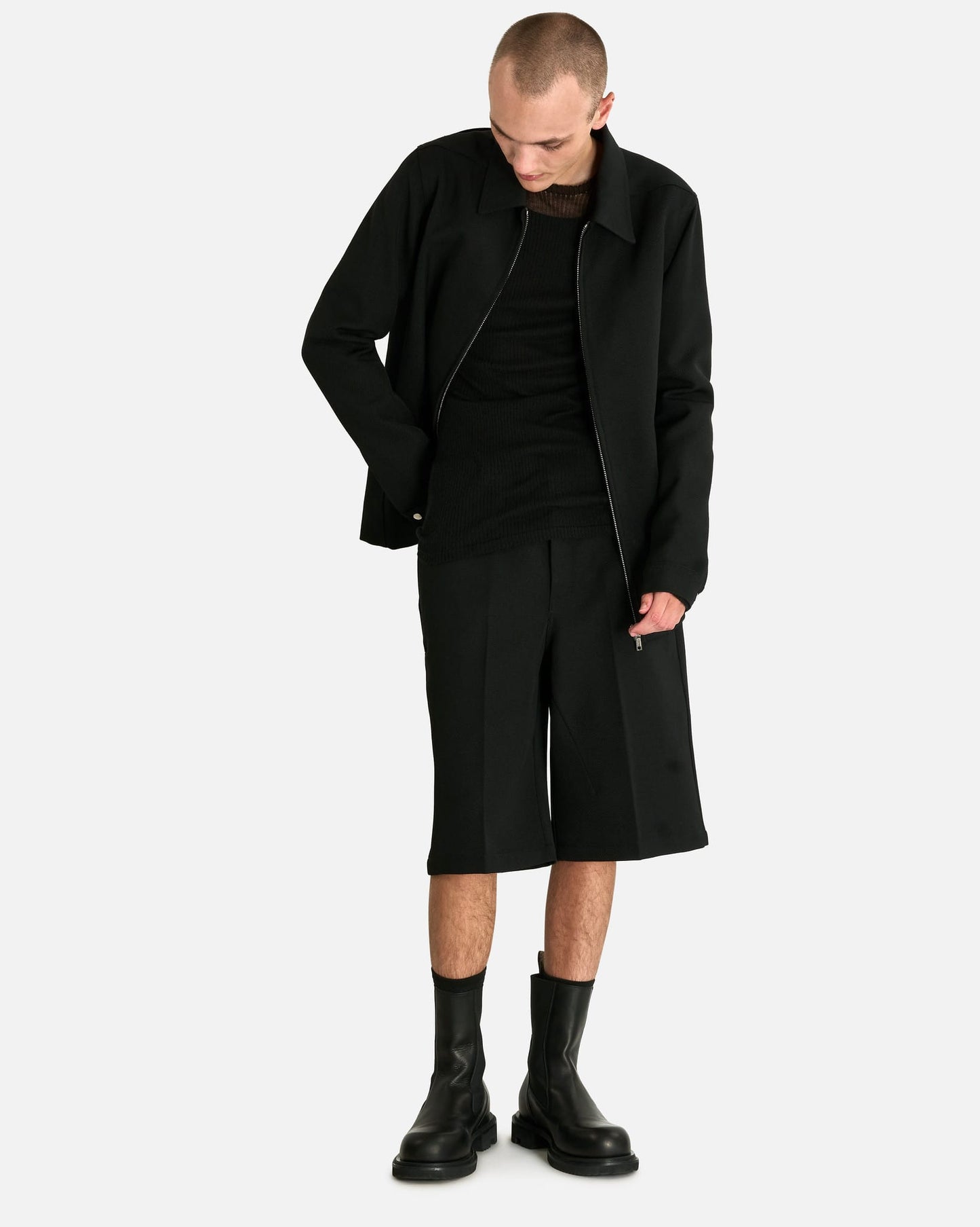 Rick Owens Men's Shorts Work Shorts in Black