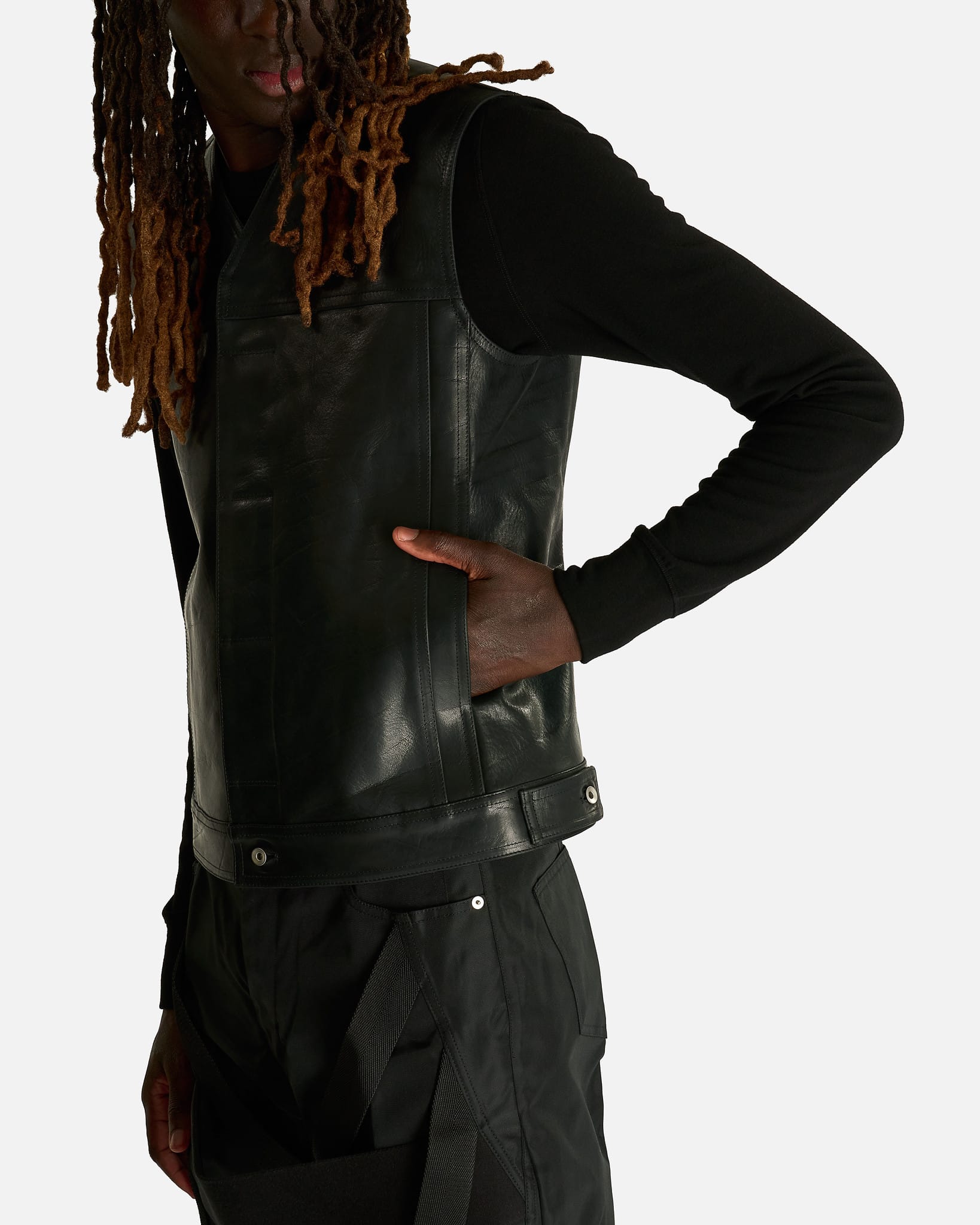 Rick Owens Men's Jackets Work Vest in Black