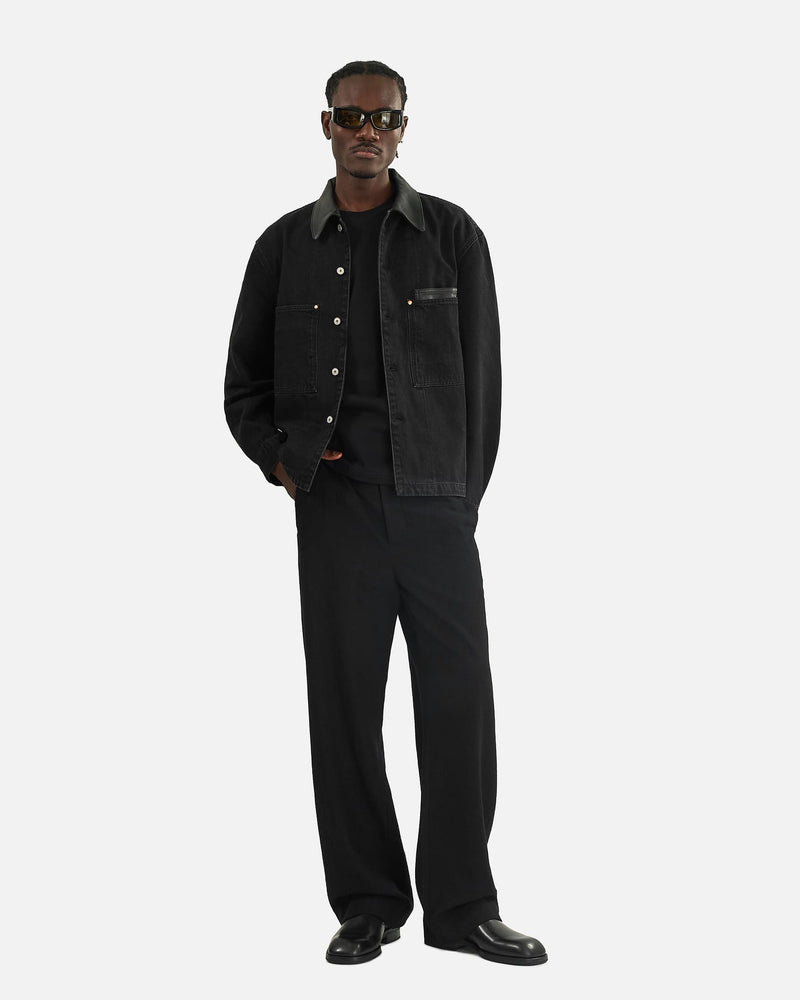 LEMAIRE Men's Shirts Workwear Overshirt in Black