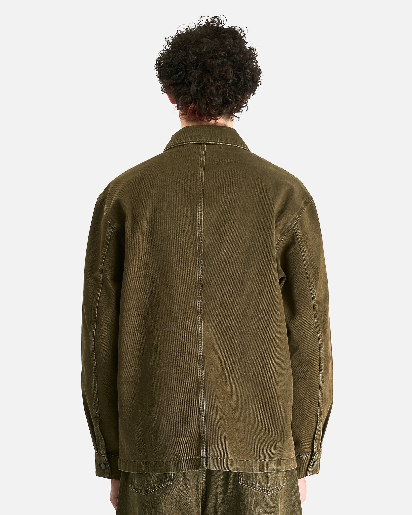 LEMAIRE Men's Shirts Workwear Overshirt in Moss Green