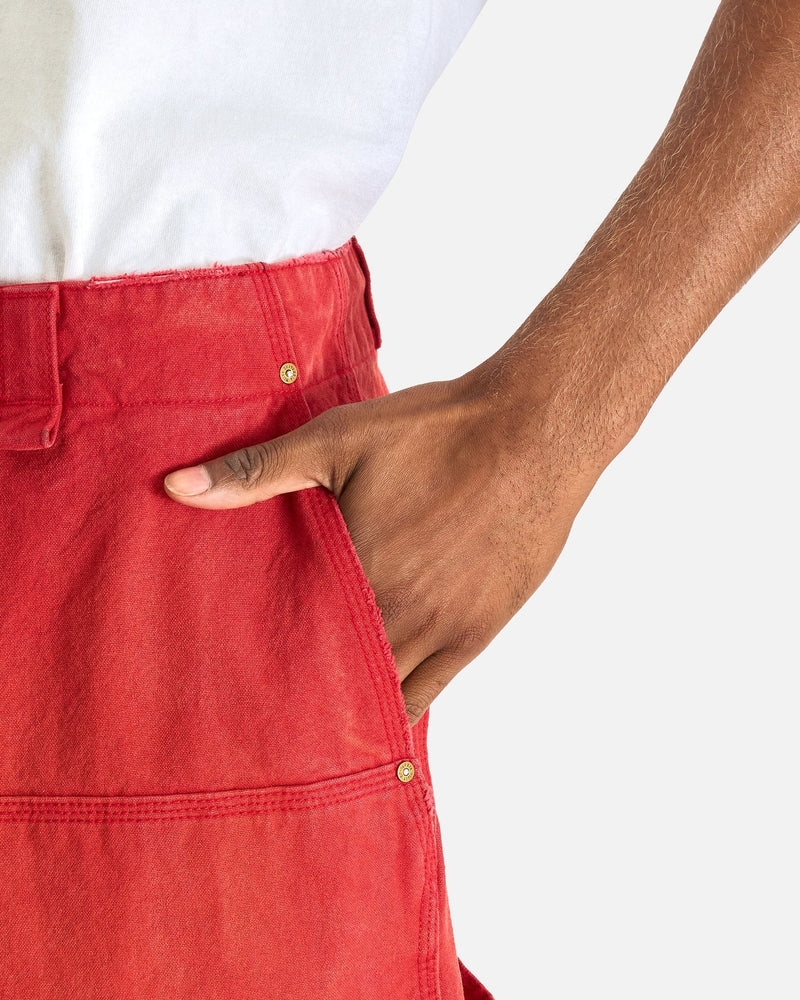 Willy Chavarria Men's Pants Workwear Toluca Pant in Red