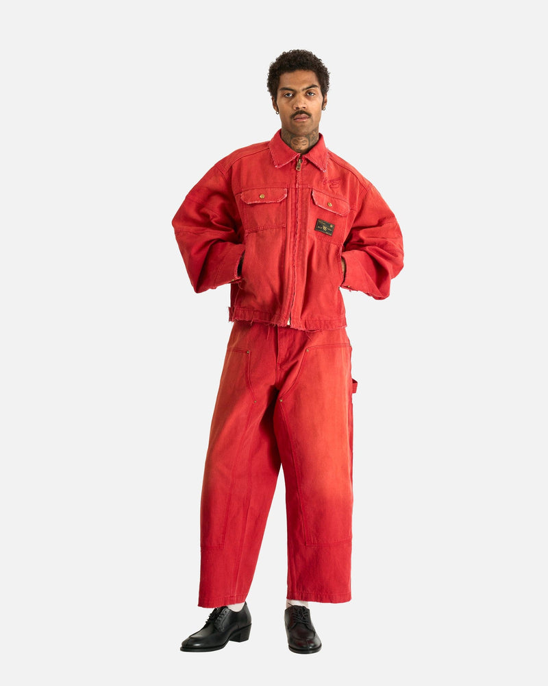 Willy Chavarria Men's Pants Workwear Toluca Pant in Red