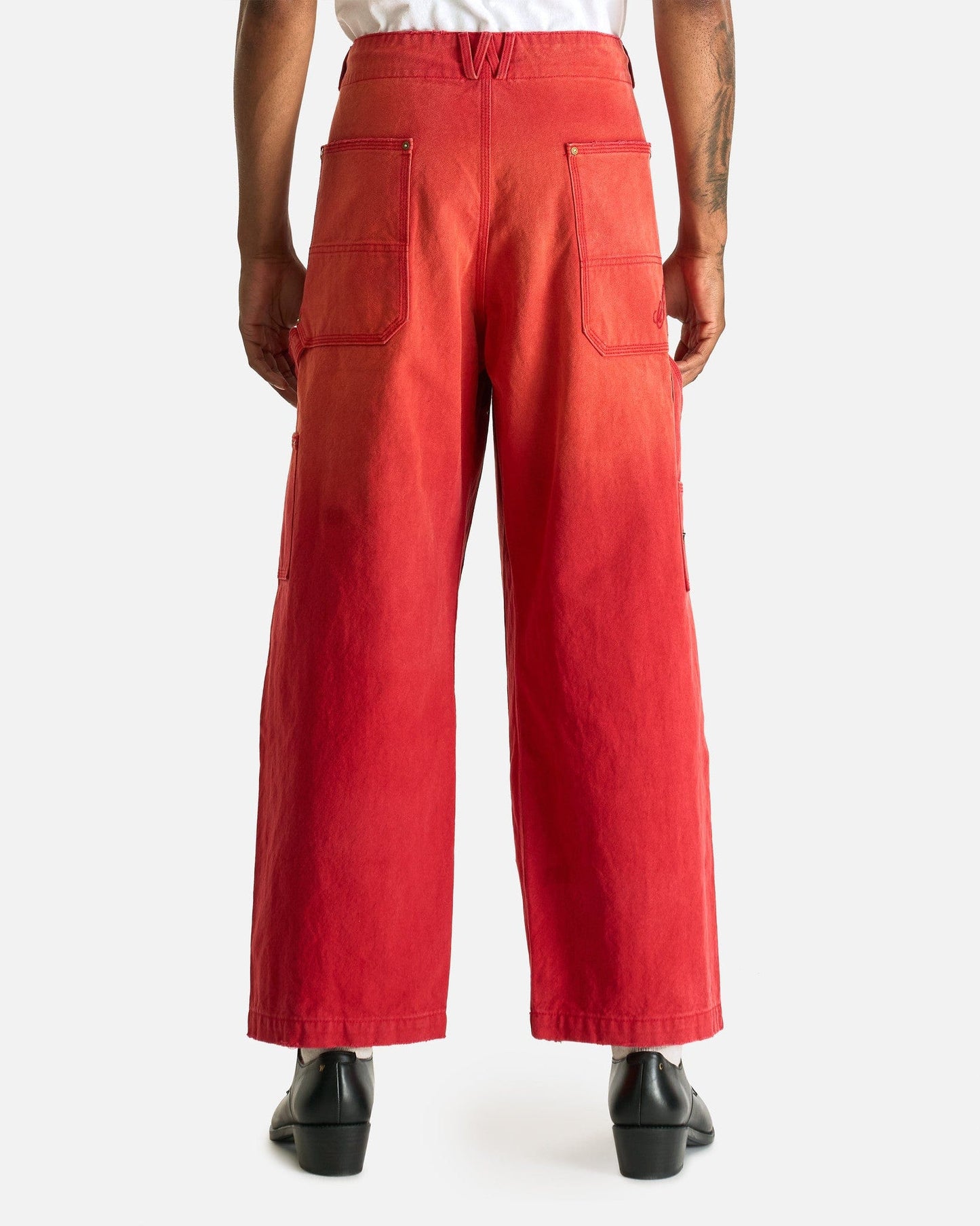 Willy Chavarria Men's Pants Workwear Toluca Pant in Red