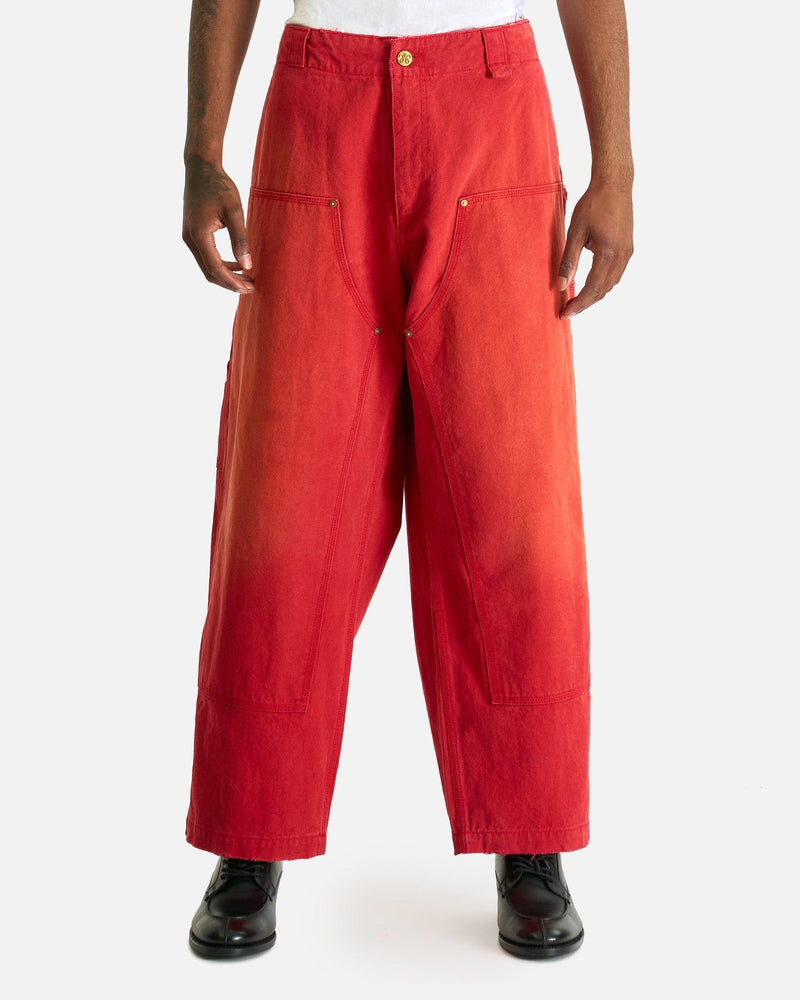 Willy Chavarria Men's Pants Workwear Toluca Pant in Red