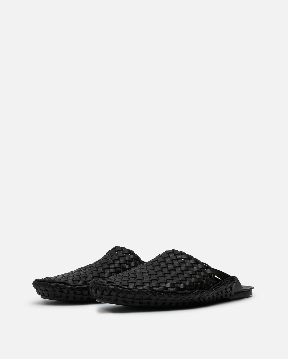 The Row Men's Shoes Woven Slip On in Black
