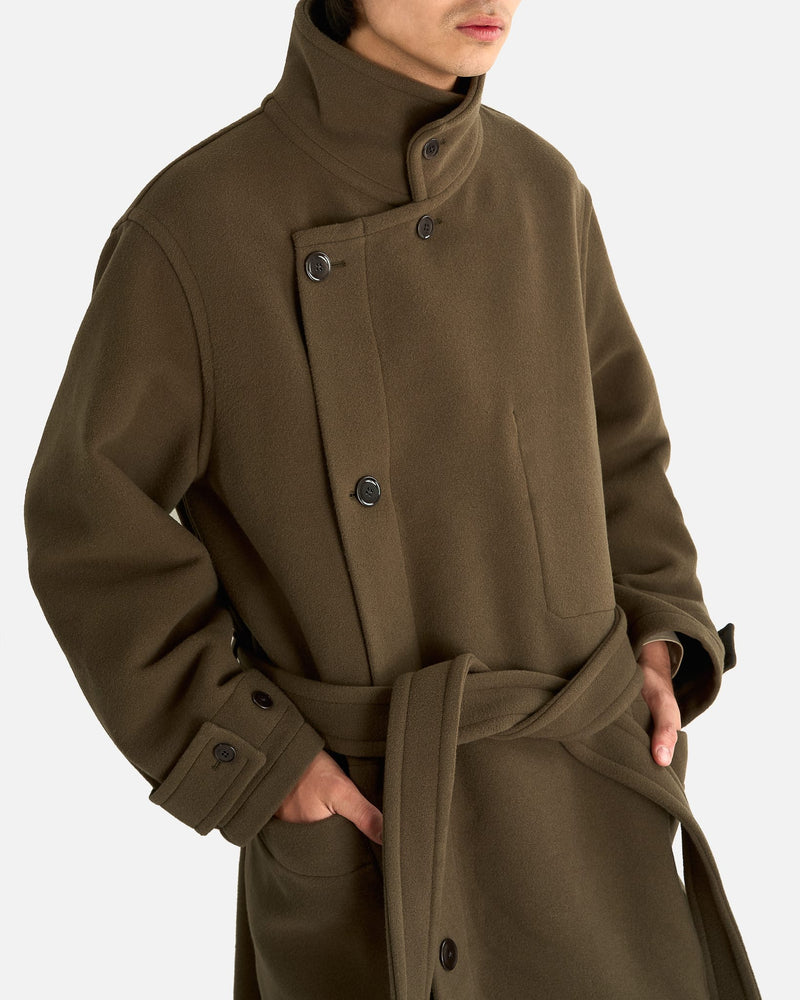 LEMAIRE Men's Coat Wrap Coat in Thyme