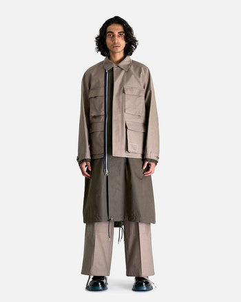 WTAPS Cotton Back Satin Coat in Beige – SVRN