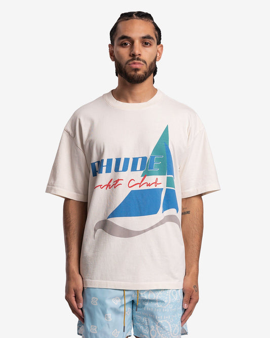 Rhude Men's T-Shirts Yacht Club T-Shirt in Vintage White