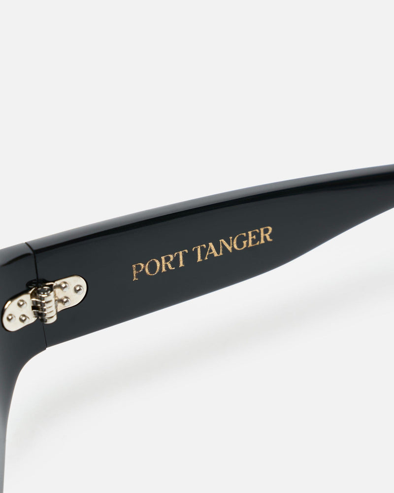 Port Tanger Eyewear O/S Zarin in Black Acetate/Black Lens