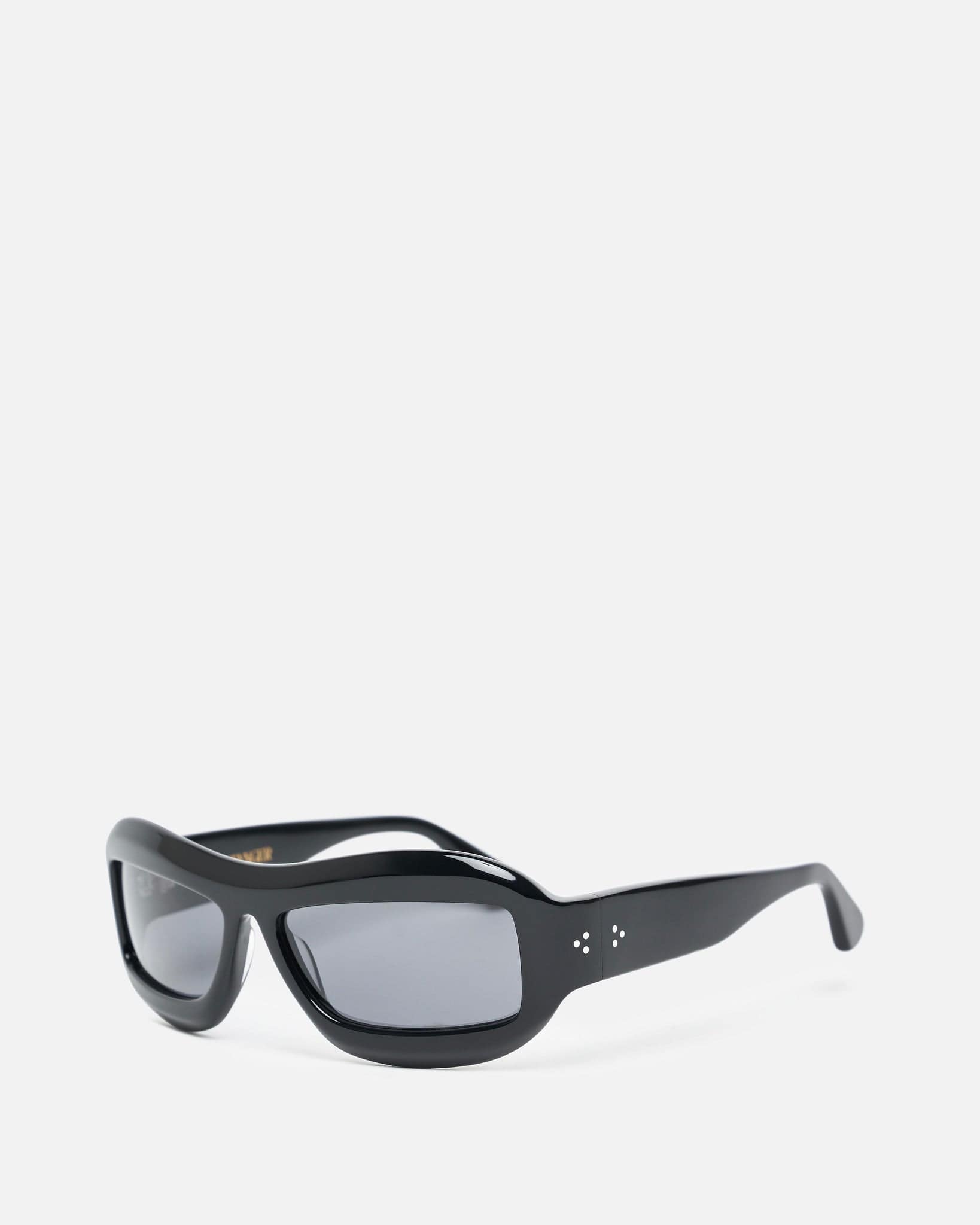 Port Tanger Eyewear O/S Zarin in Black Acetate/Black Lens