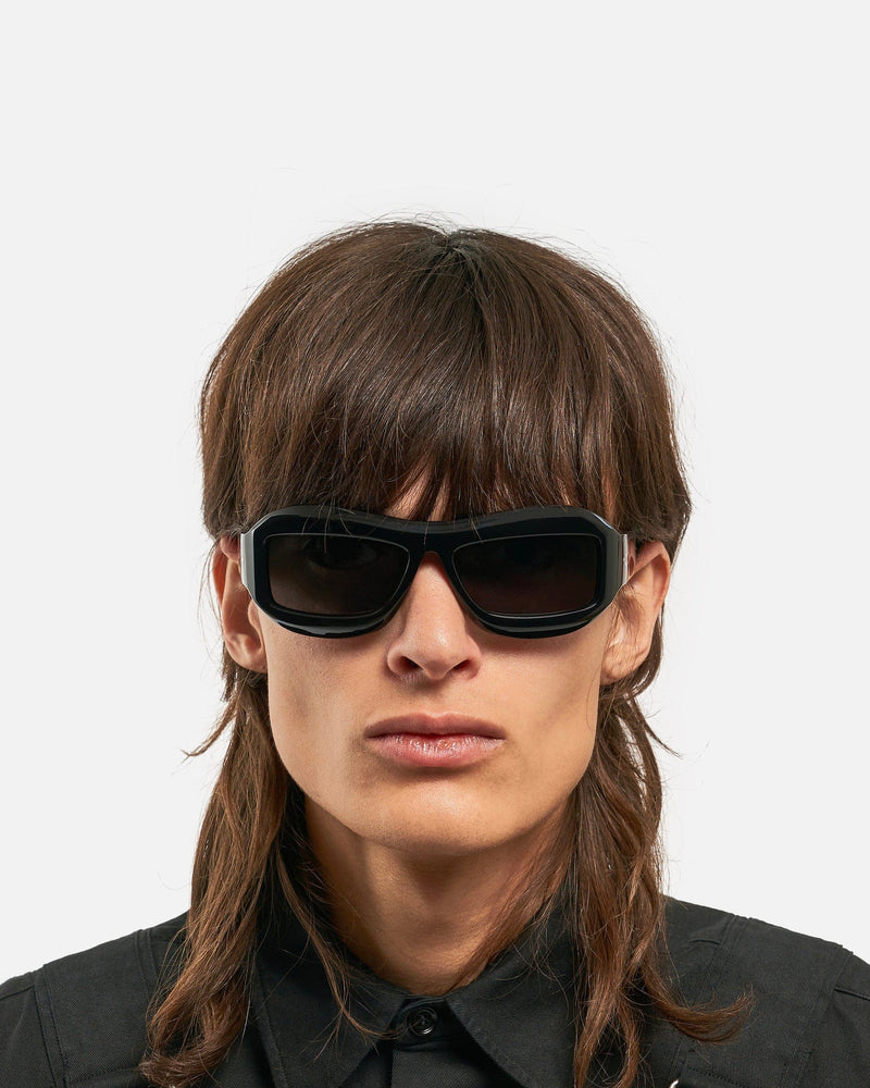 Port Tanger Eyewear O/S Zarin in Black Acetate/Black Lens