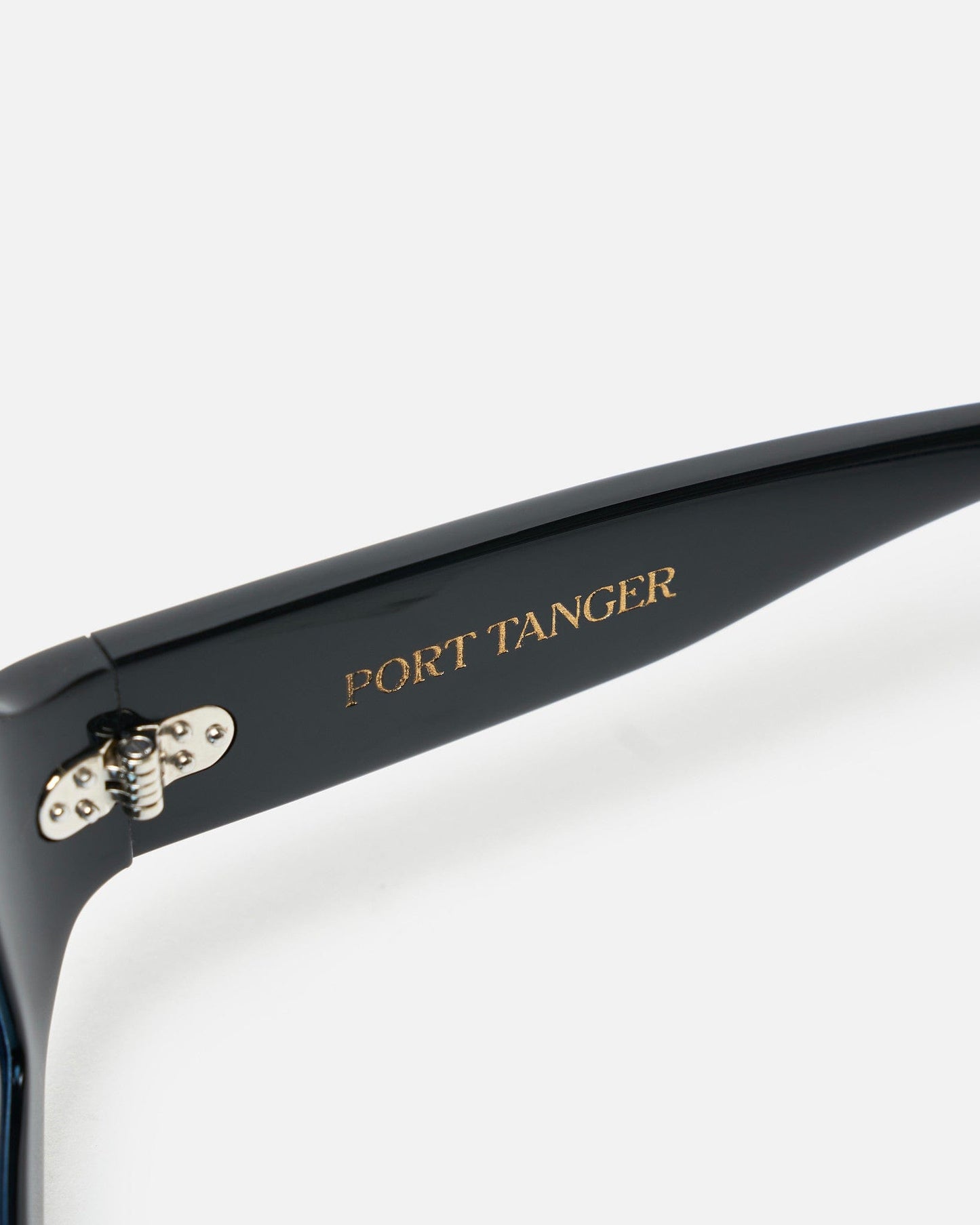 Port Tanger Eyewear O/S Zarin in Black Acetate/Rif Blue Lens