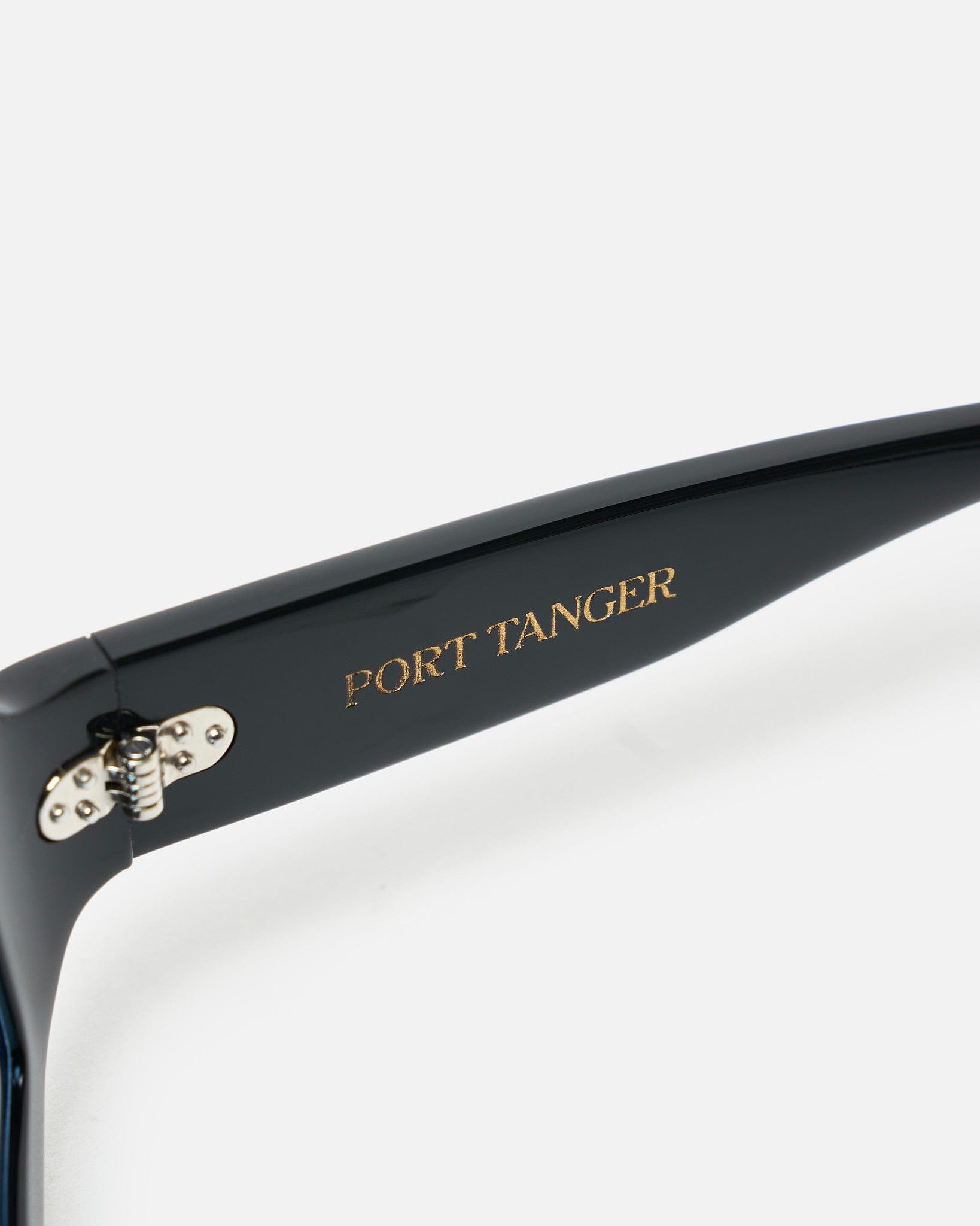 Port Tanger Eyewear O/S Zarin in Black Acetate/Rif Blue Lens