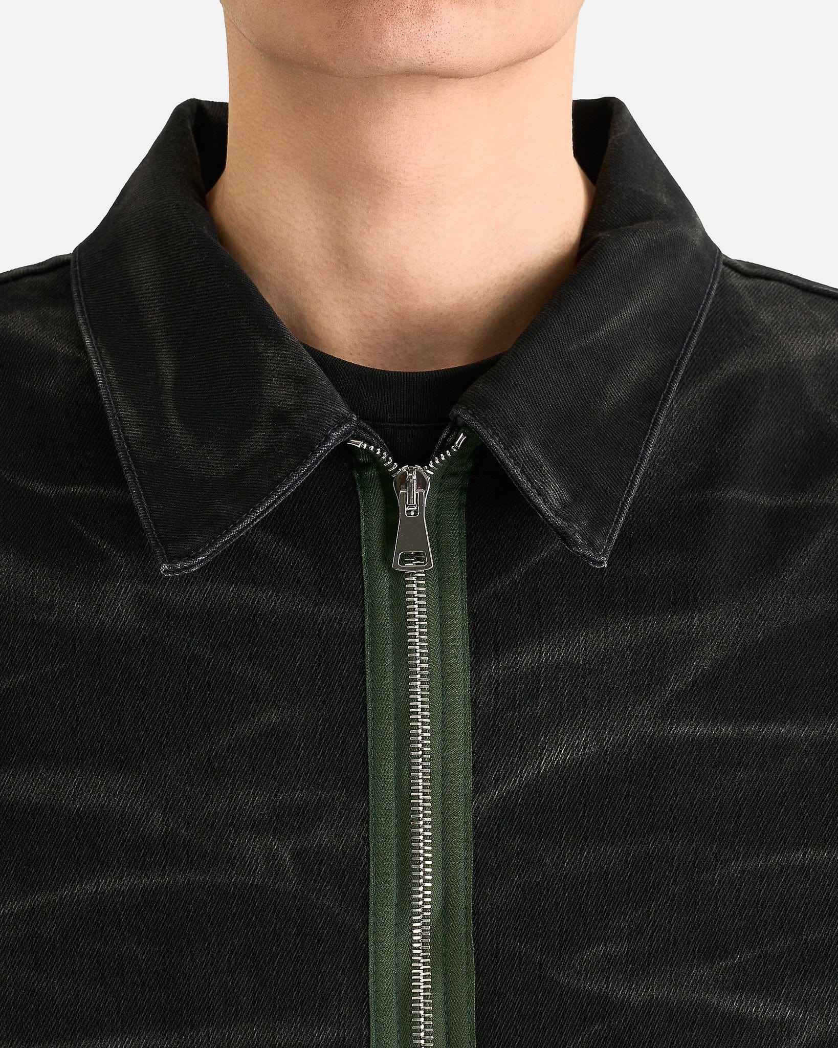 Zebra Denim Jacket in Washed Black – SVRN