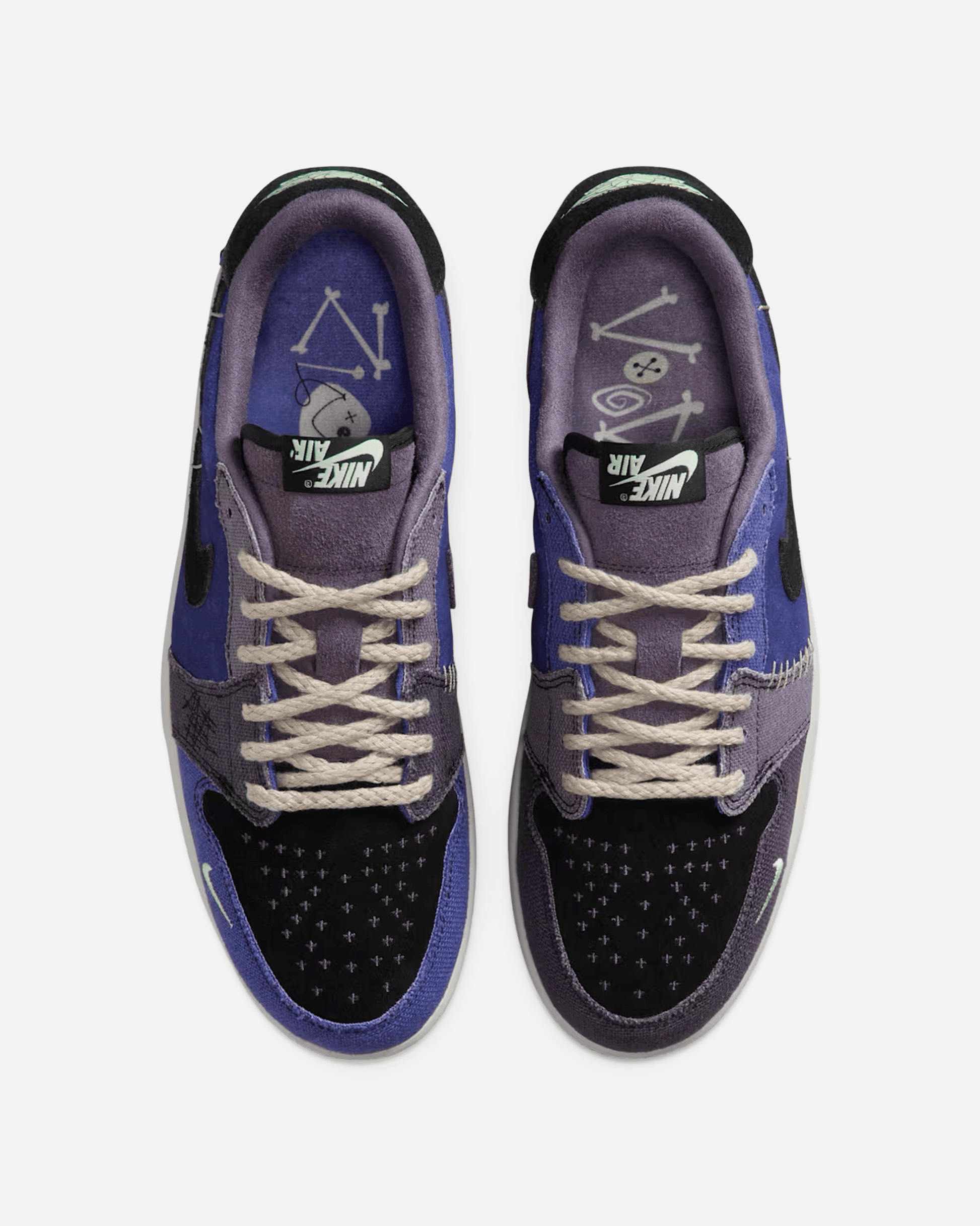 JORDAN Men's Sneakers Zion Williamson x Air Jordan 1 Low OG 'Voodoo Alternate'