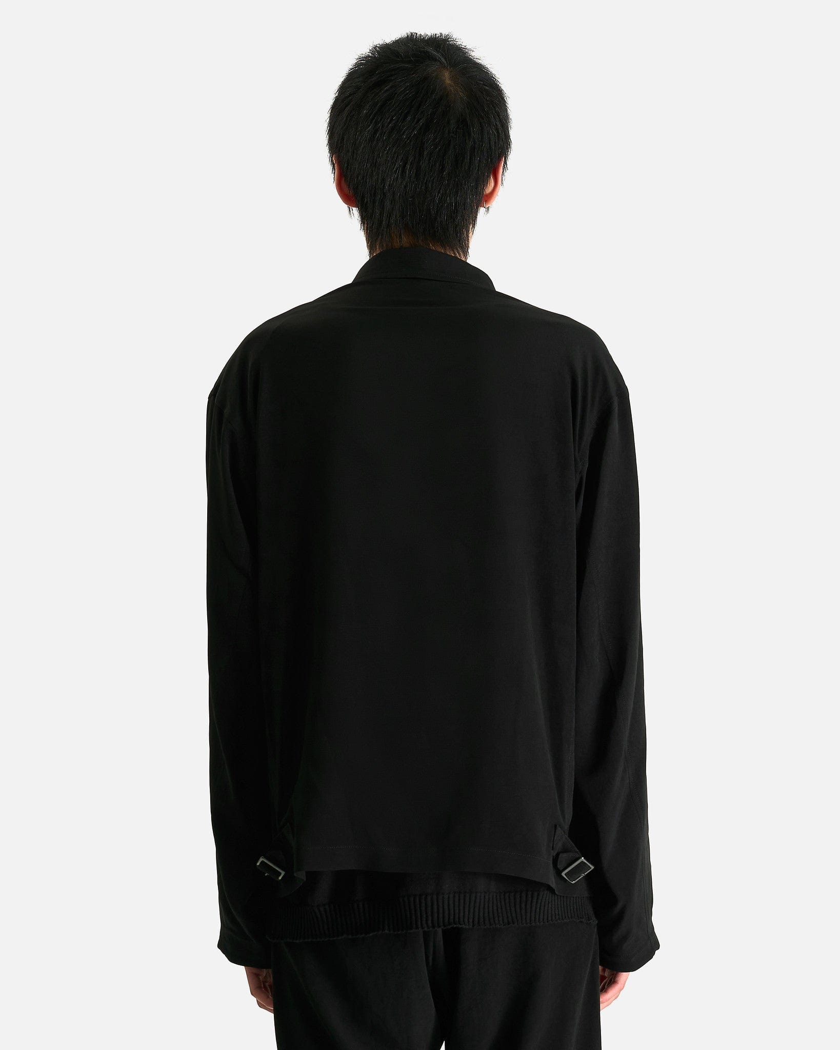 Yohji Yamamoto Pour Homme Men's Shirts Zip Blouse in Black