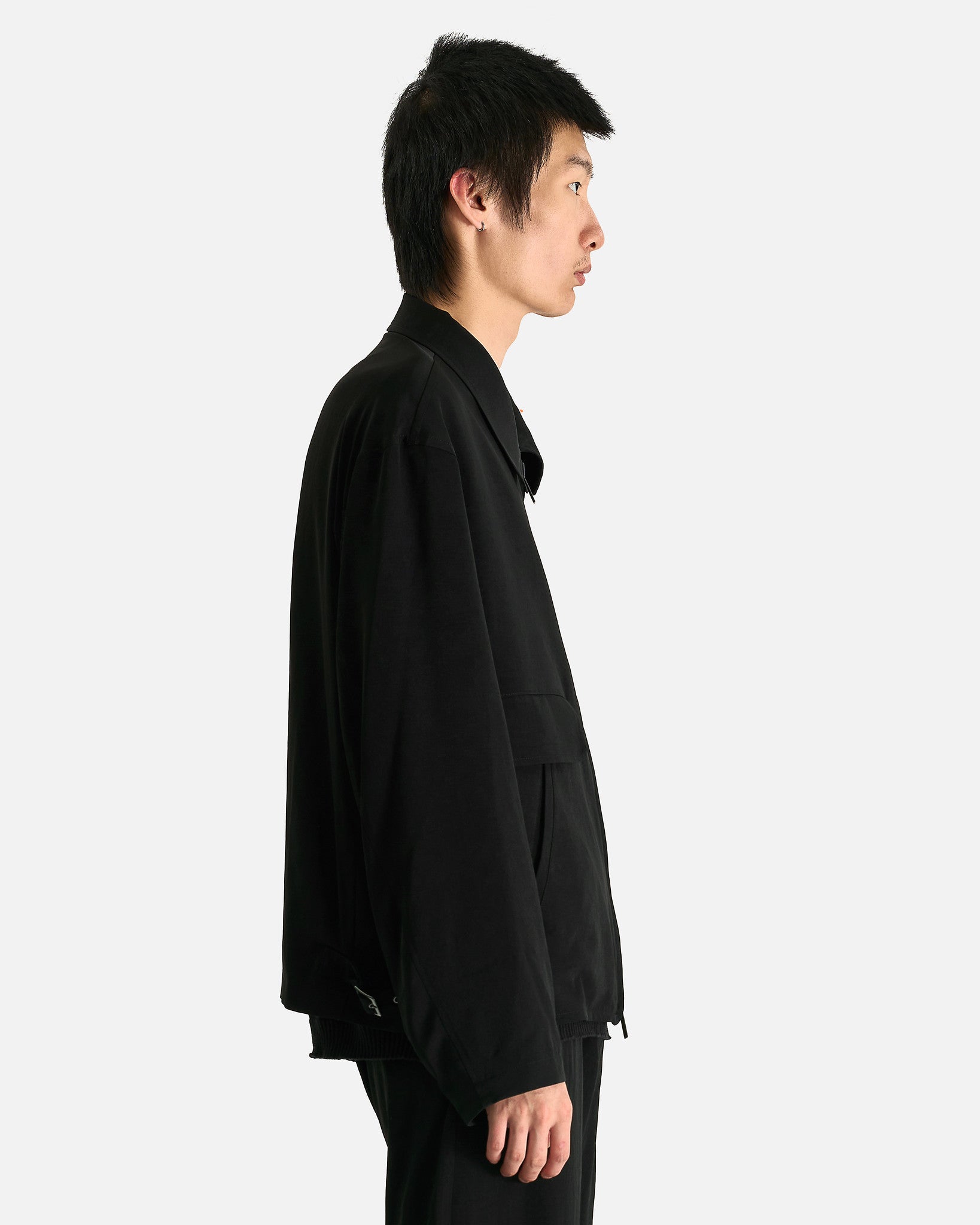 Yohji Yamamoto Pour Homme Men's Shirts Zip Blouse in Black