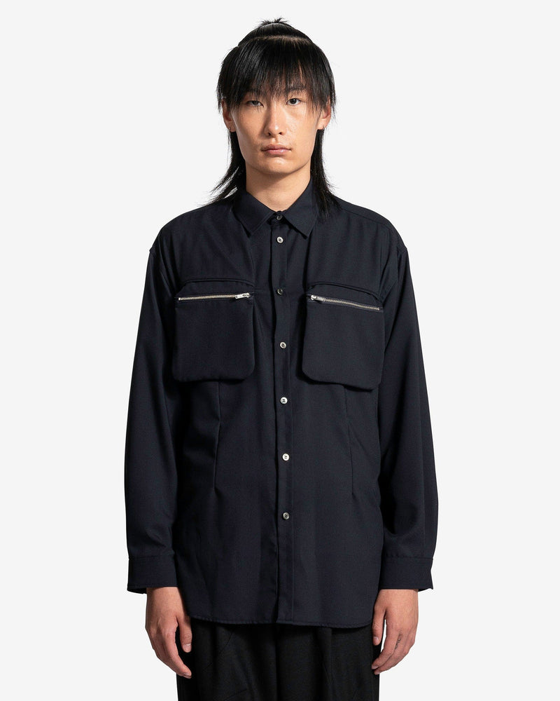 Zip Pocket Shirt in Navy – SVRN Zip Pocket Shirt in Navy – SVRN