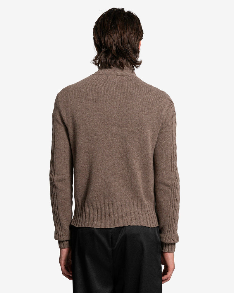 Zip Up Window Jacket in Brown/Beige