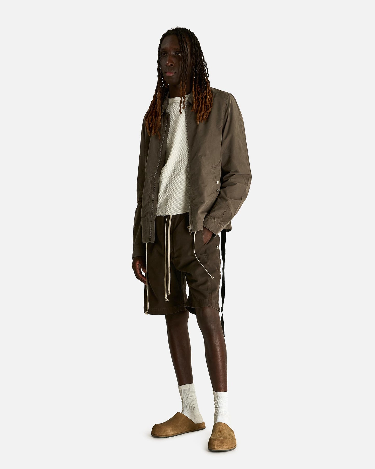 Rick Owens DRKSHDW Men's Jackets Zipfront Jacket in Dust