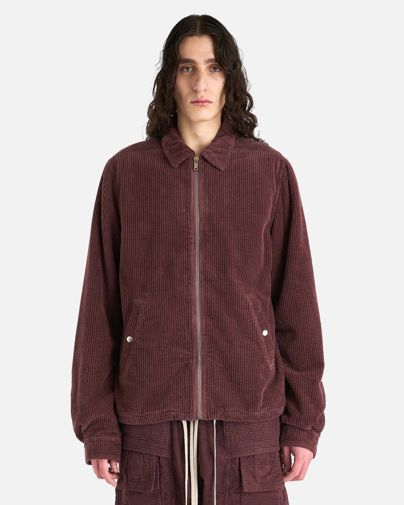 Rick Owens DRKSHDW Men's Jackets Zipfront Jacket in Mauve