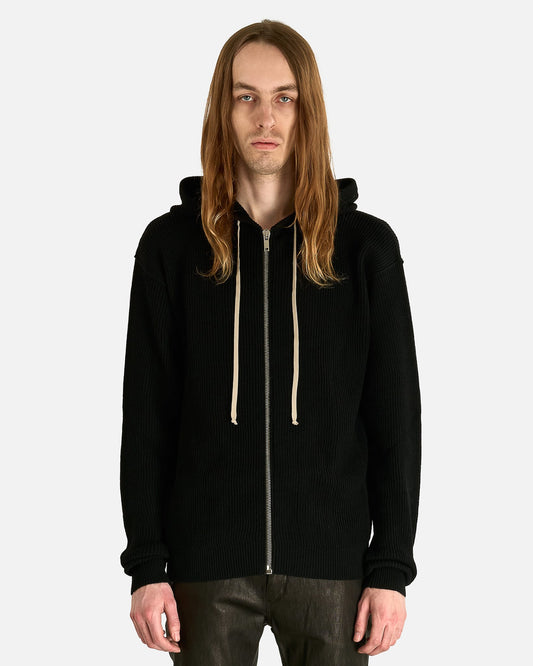 Rick Owens Men's Sweatshirts Zipped Hood in Black