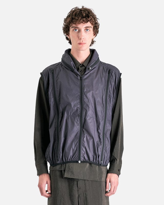 LEMAIRE Jacket ブルゾン Zipped Hooded Blouson in Blue Black – SVRN