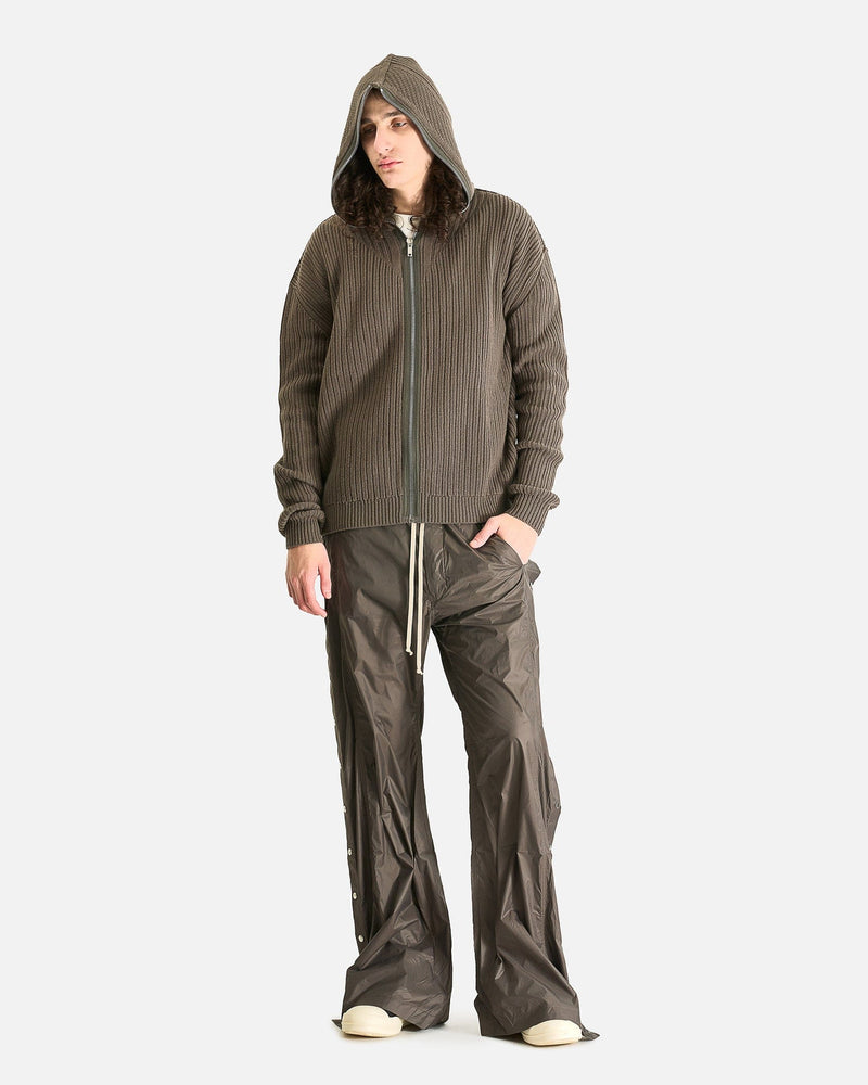 Rick Owens Men Sweaters Zipped Hoodie in Dust