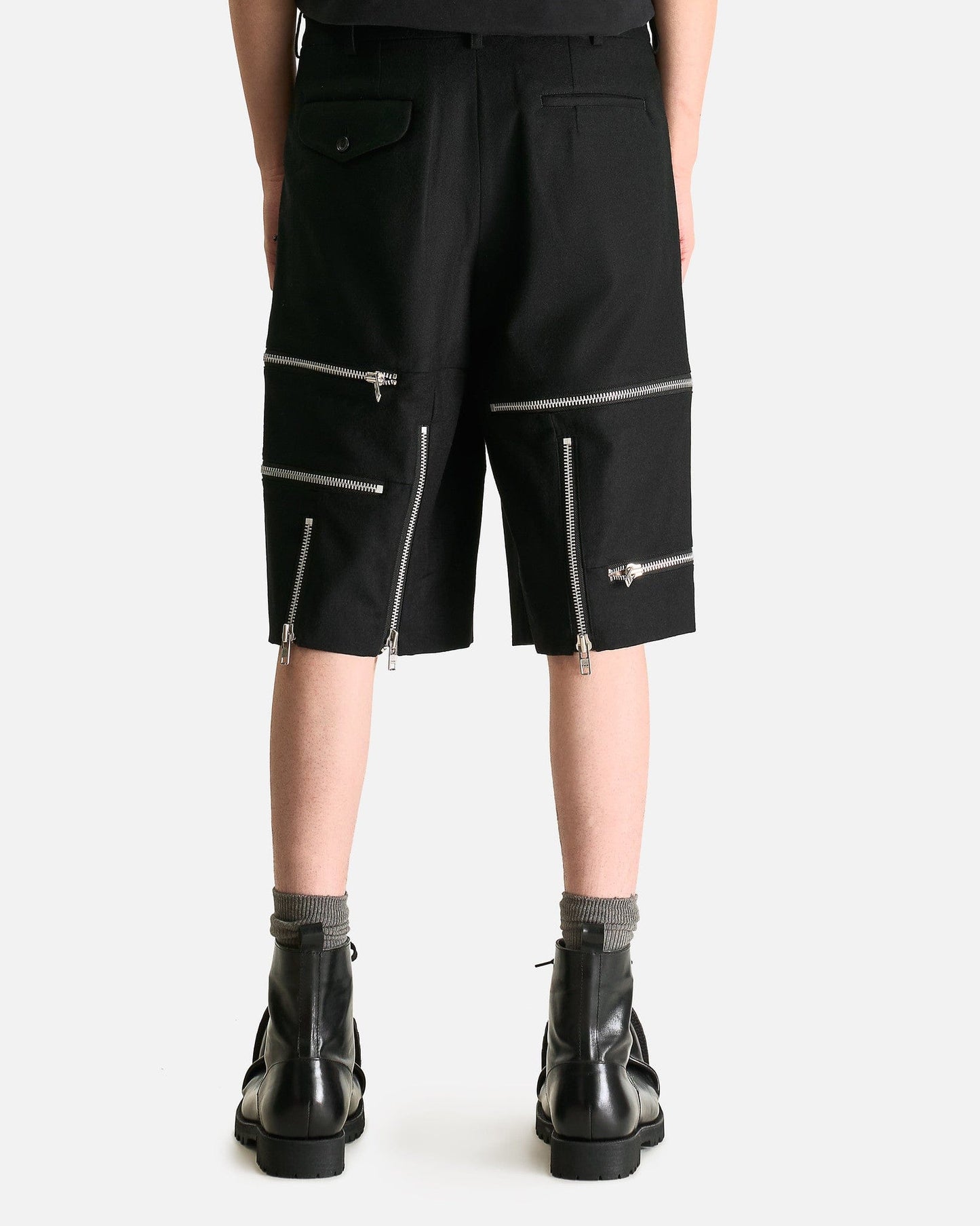 Comme des Garcons HOMME PLUS Men's Shorts Zipper Shorts in Black
