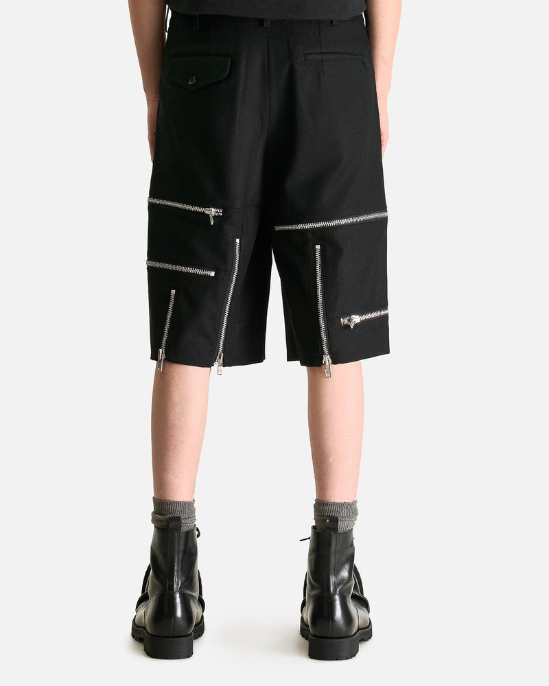 Comme des Garcons HOMME PLUS Men's Shorts Zipper Shorts in Black