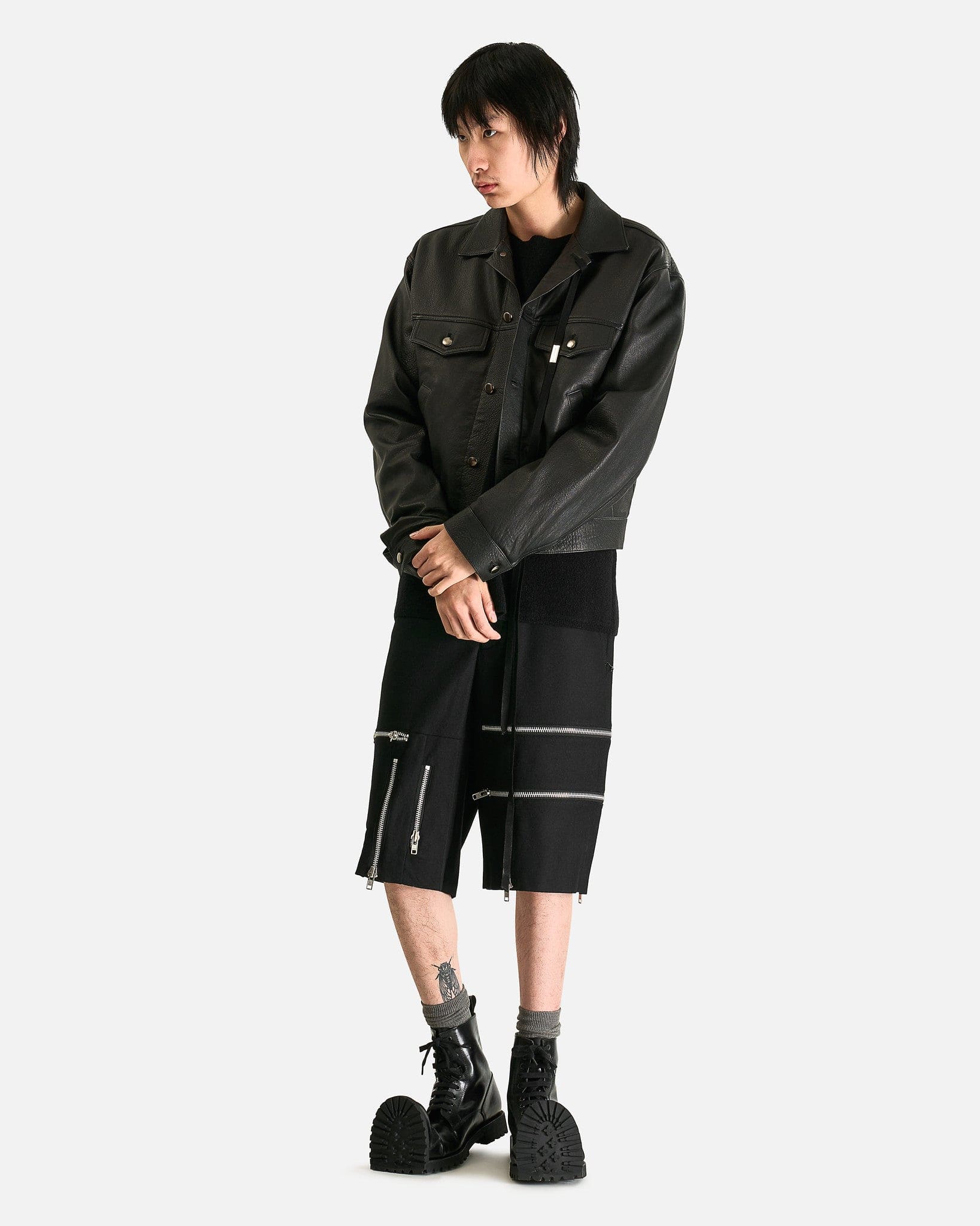 Comme des Garcons HOMME PLUS Men's Shorts Zipper Shorts in Black