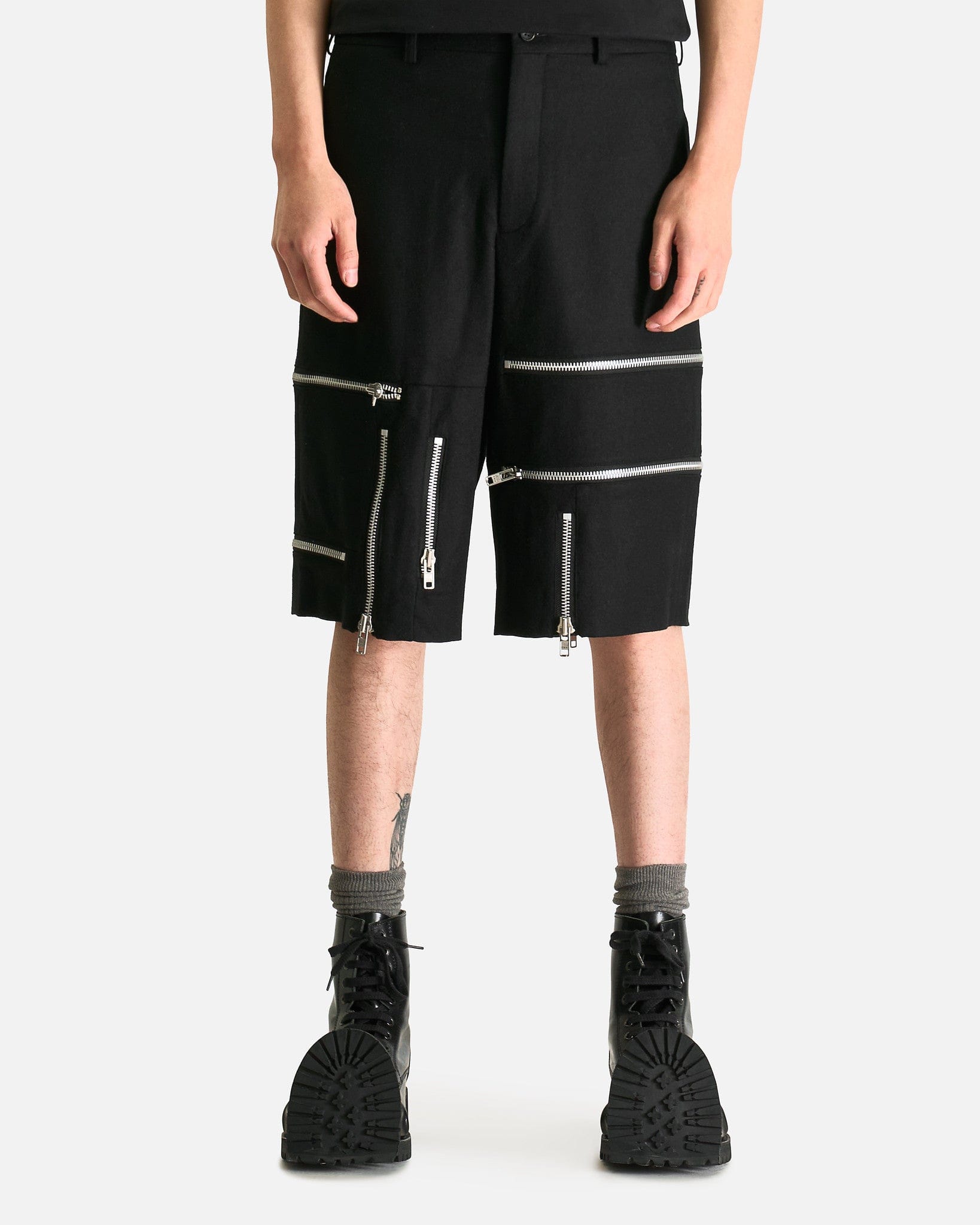 Comme des Garcons HOMME PLUS Men's Shorts Zipper Shorts in Black