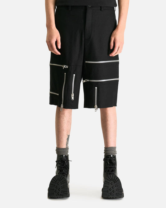 Comme des Garcons HOMME PLUS Men's Shorts Zipper Shorts in Black