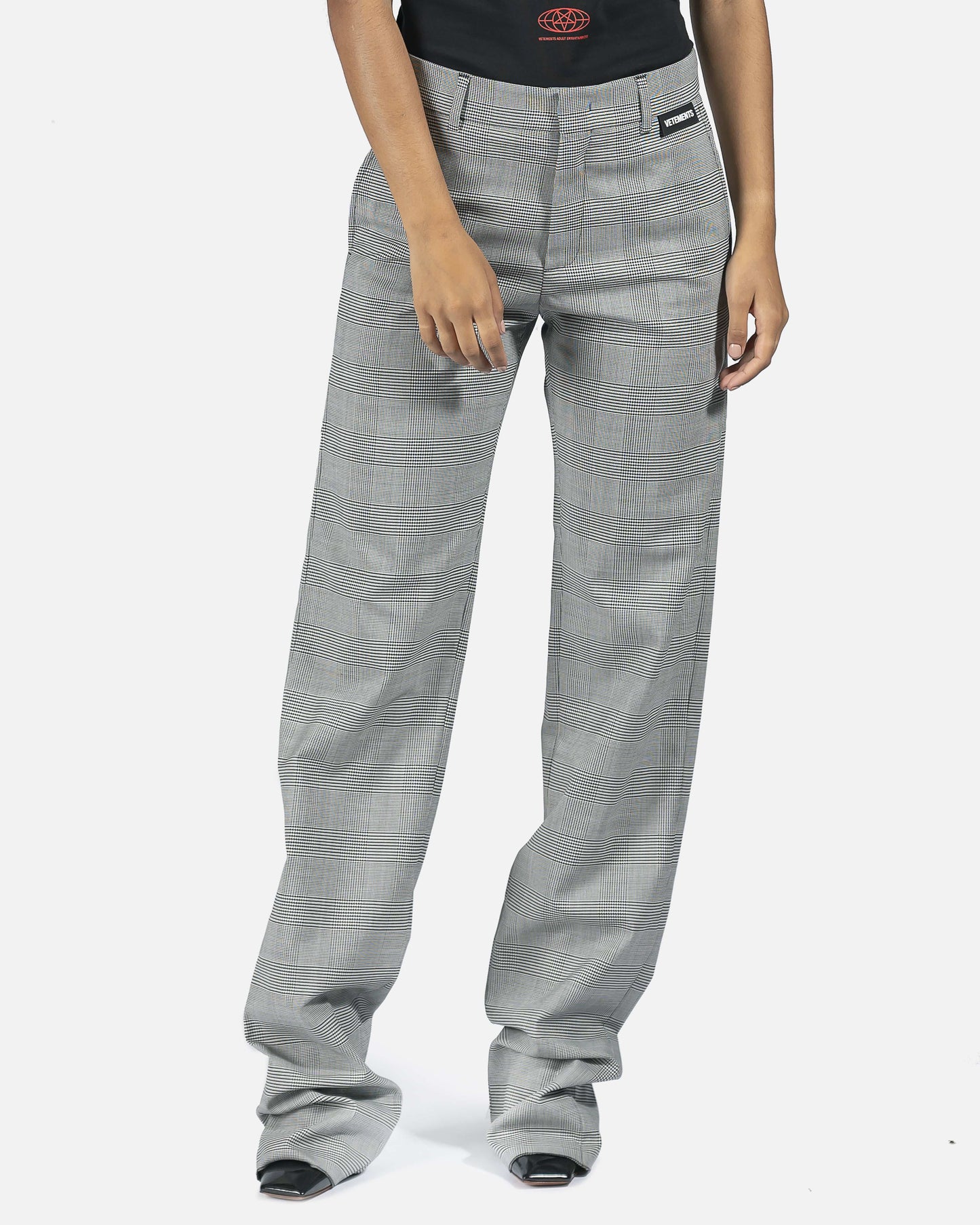 VETEMENTS Women Pants 2.0 Tailored Pants in Wool Check