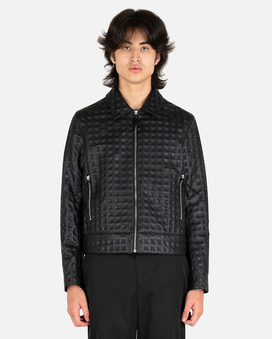 KANGHYUK Men's Jackets 2.5 Pyramid Engraved Jacket in Black