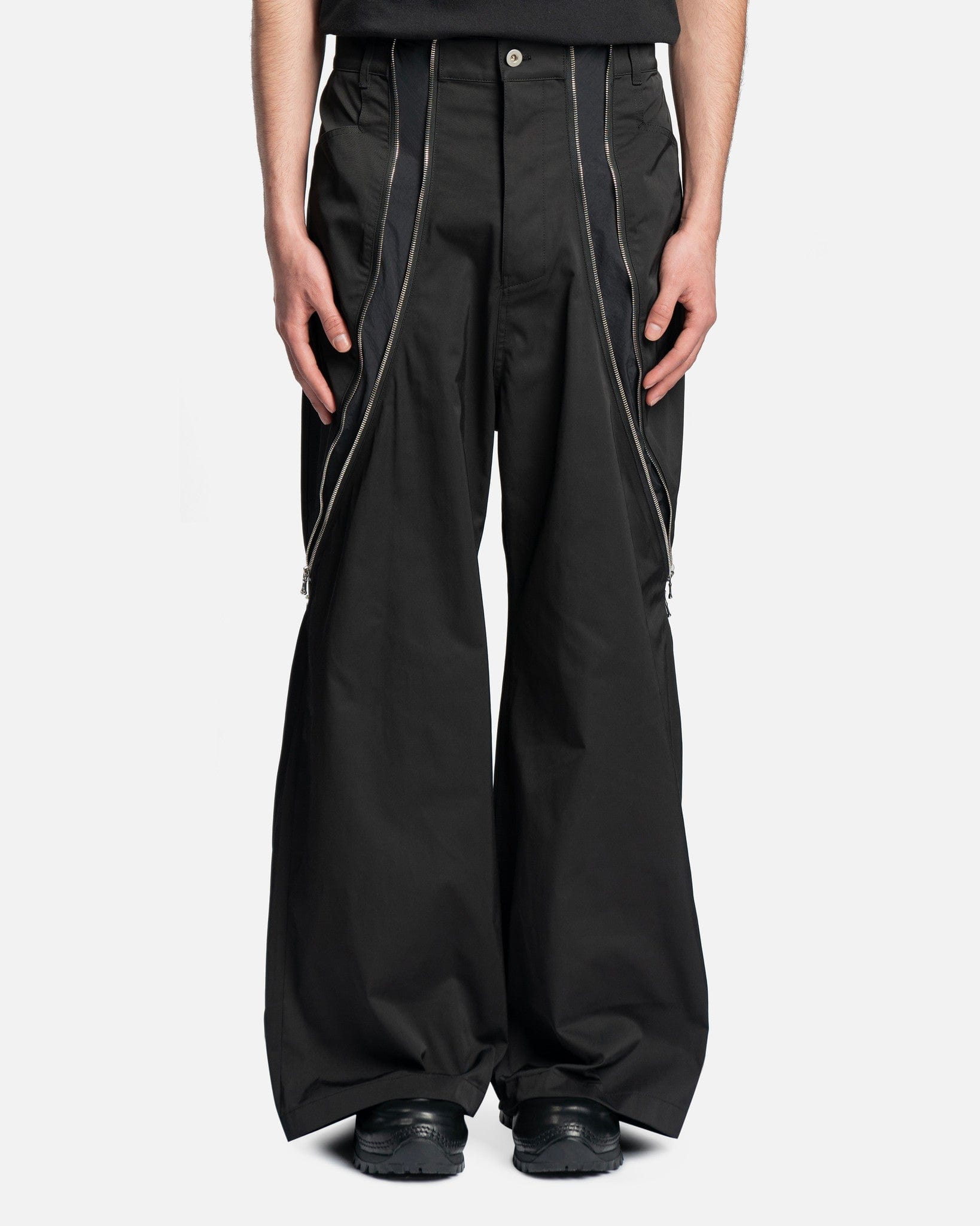 FFFPOSTALSERVICE トリプルエフポスタルサービス zip pants trousers ジップパンツ トラウザーズ グリーン685センチ裾幅