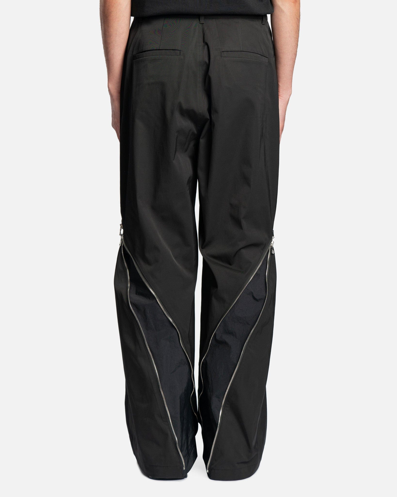 3-Way Zip Trouser in Black/Black