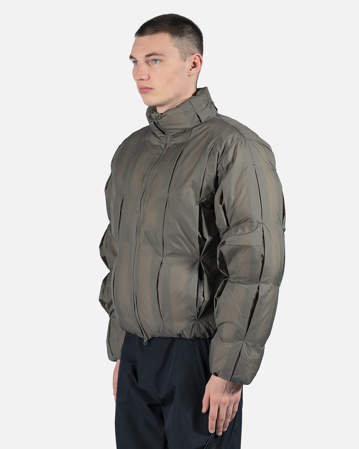 POST ARCHIVE FACTION (P.A.F) Men's Jackets 4.0+ Down Center Puffer Jacket in Charcoal