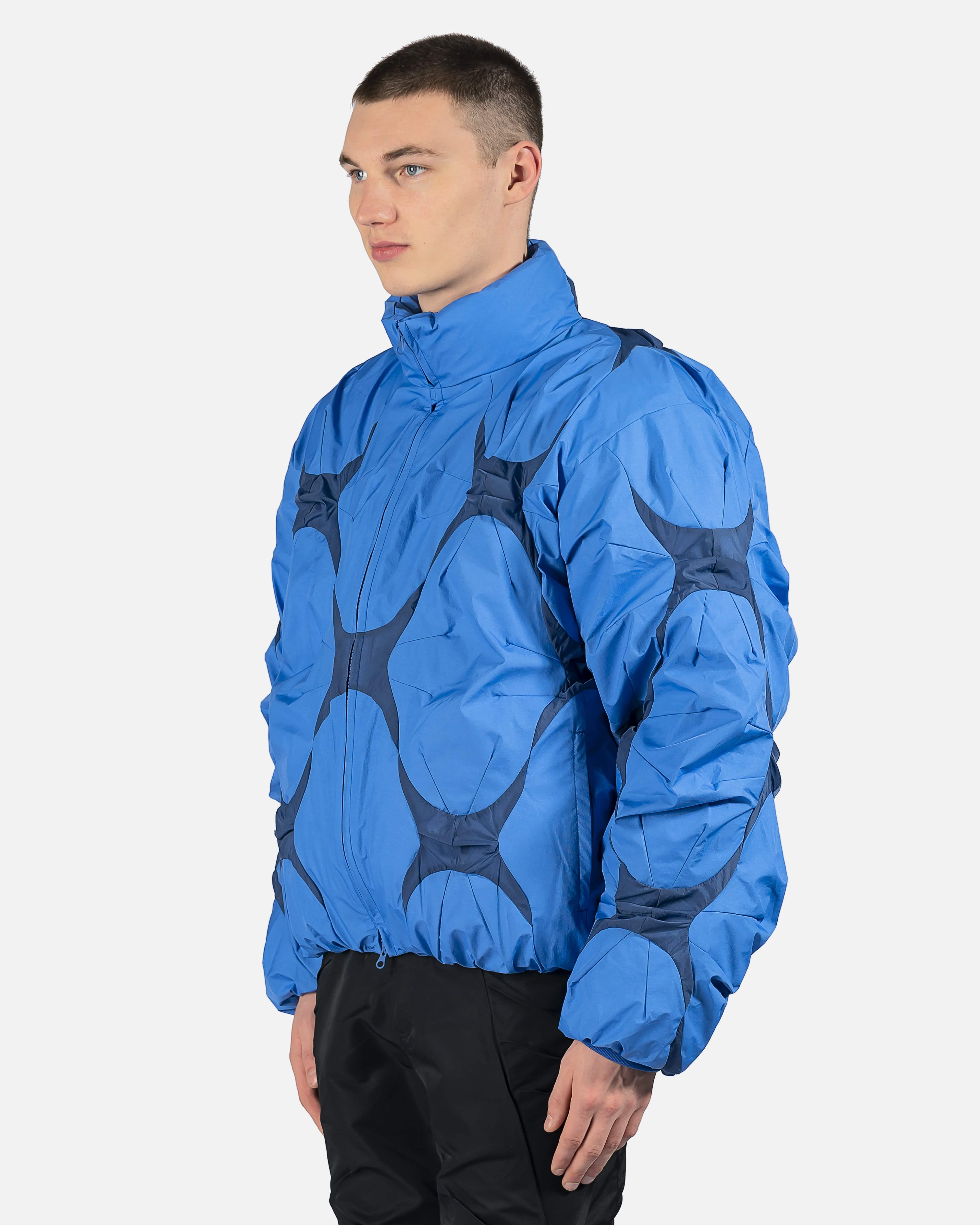 4.0+ Down Left Puffer Jacket in Blue – SVRN 4.0+ Down Left Puffer Jacket in Blue – SVRN
