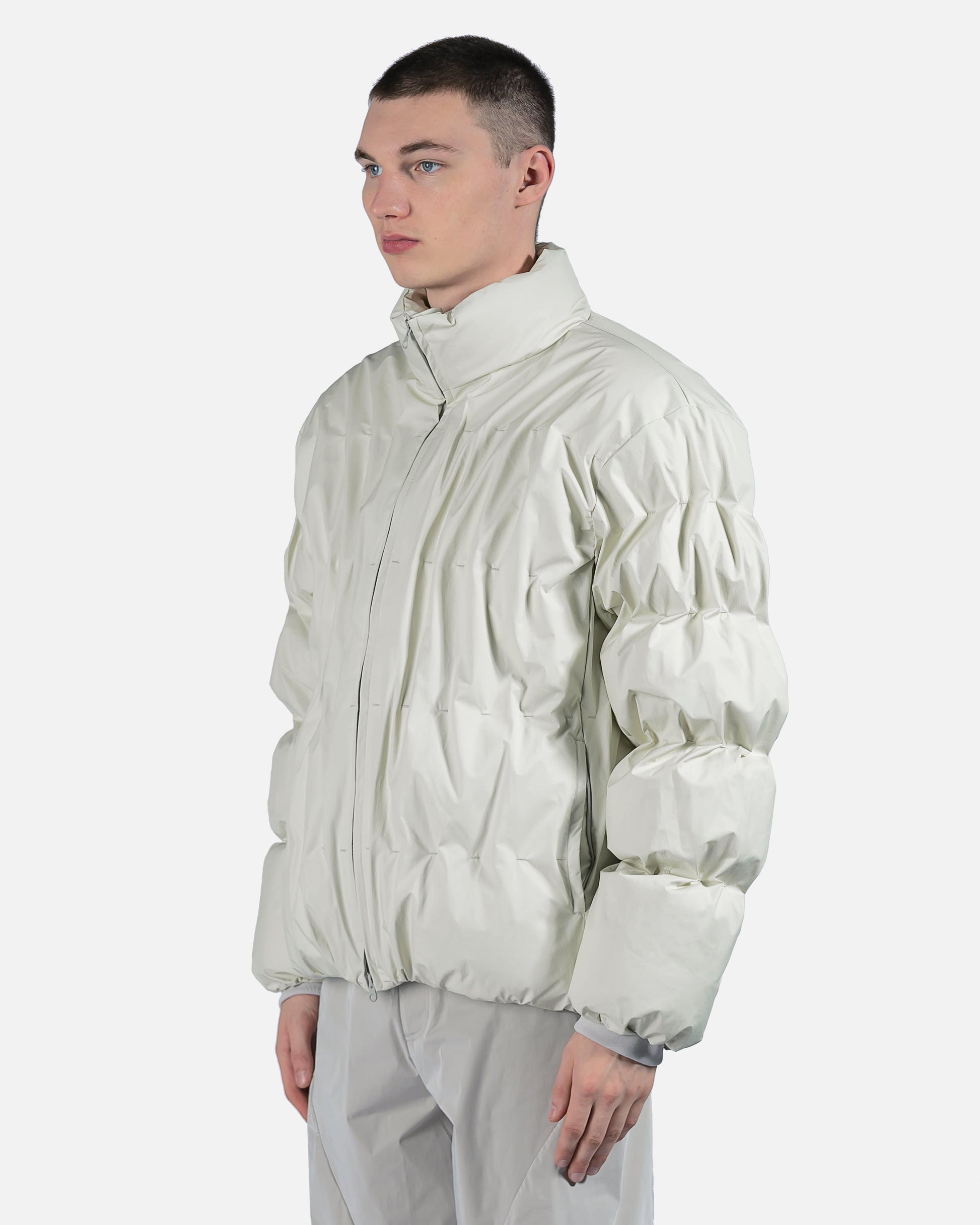 POST ARCHIVE FACTION (P.A.F) Men's Jackets 4.0+ Down Right Puffer Jacket in Light Grey