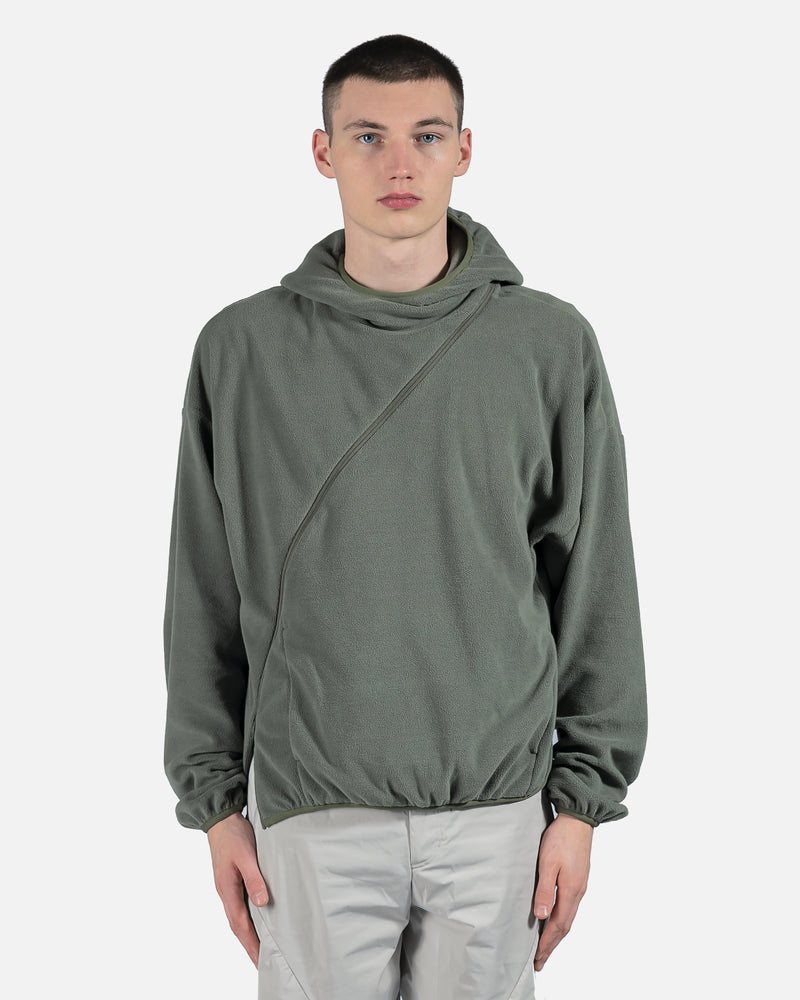 POST ARCHIVE FACTION (P.A.F) Men's Sweatshirts 4.0+ Hoodie Center in Olive Green