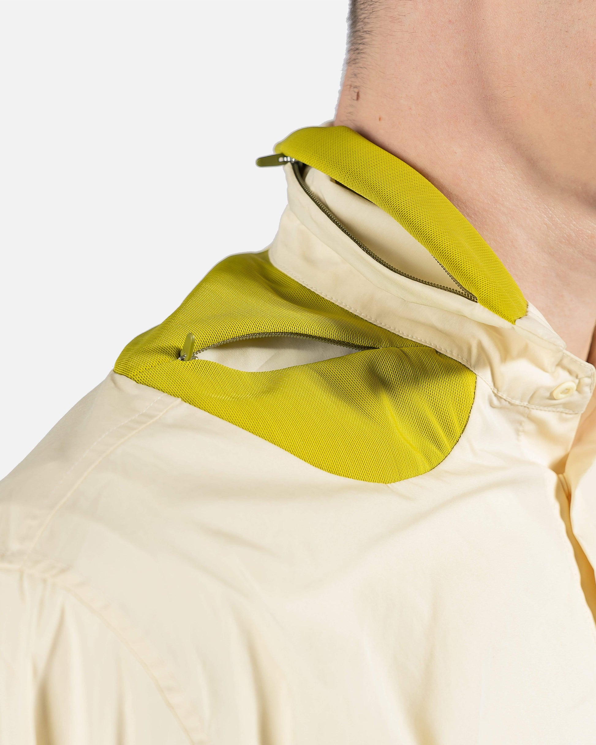 POST ARCHIVE FACTION (P.A.F) Men's Shirts 4.0+ Shirt Center in Light Yellow