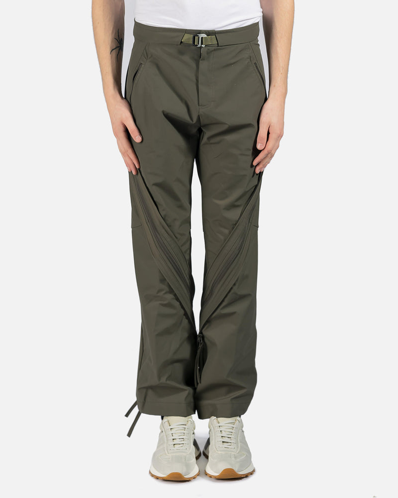 POST ARCHIVE FACTION (P.A.F) Men's Pants 4.0+ Technical Pants Center in Olive Green