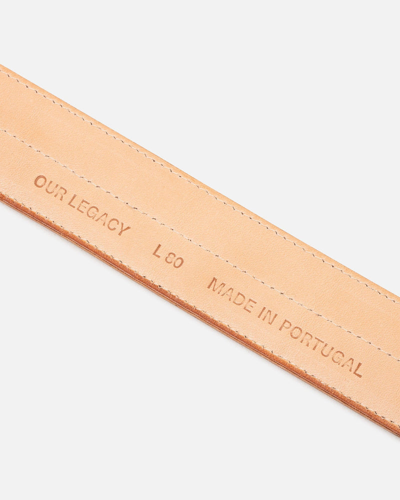 Our Legacy Leather Goods 4 CM Padded Belt in Off-White Leather