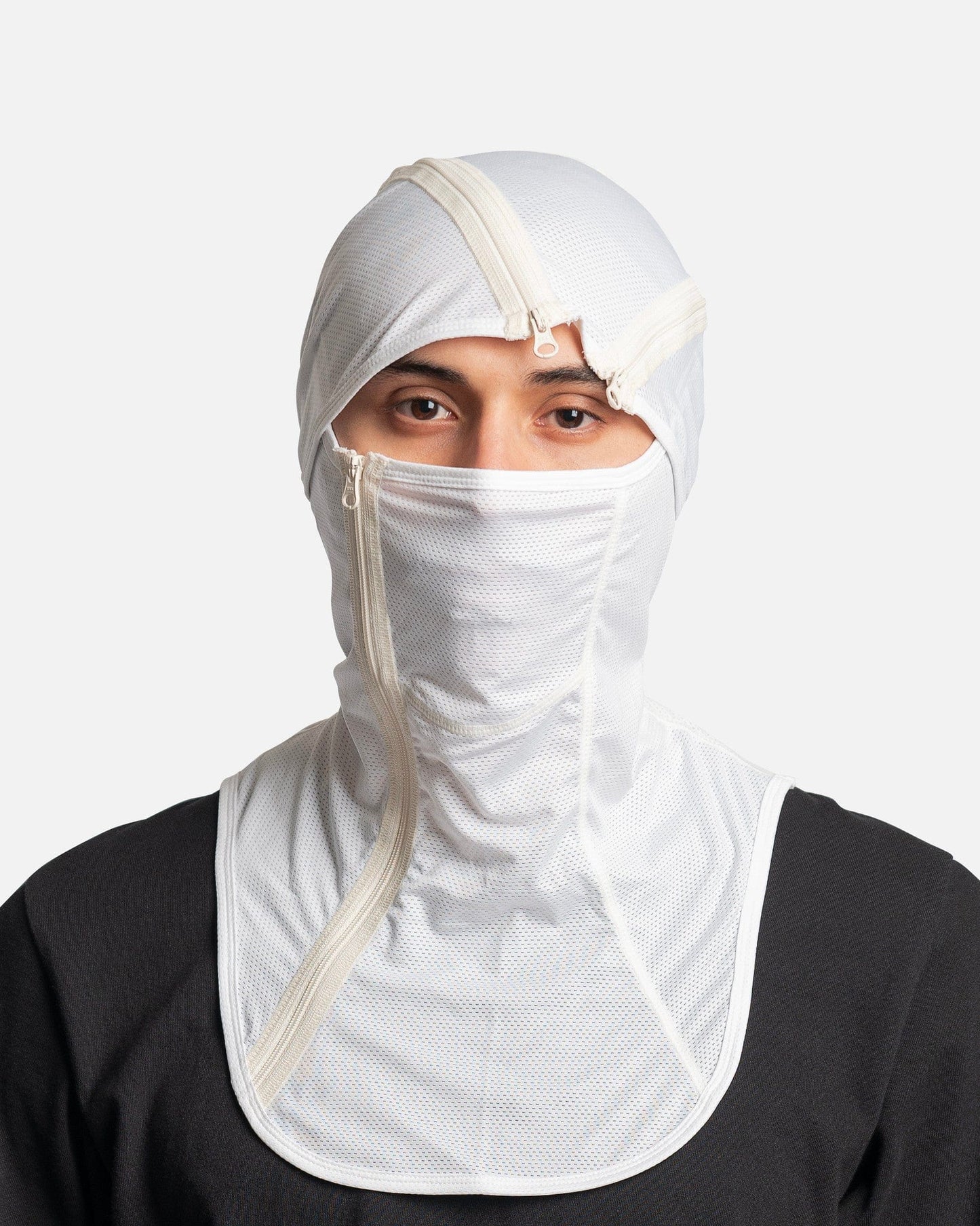 POST ARCHIVE FACTION (P.A.F) Men's Hats 5.0 Balaclava Center in Ivory