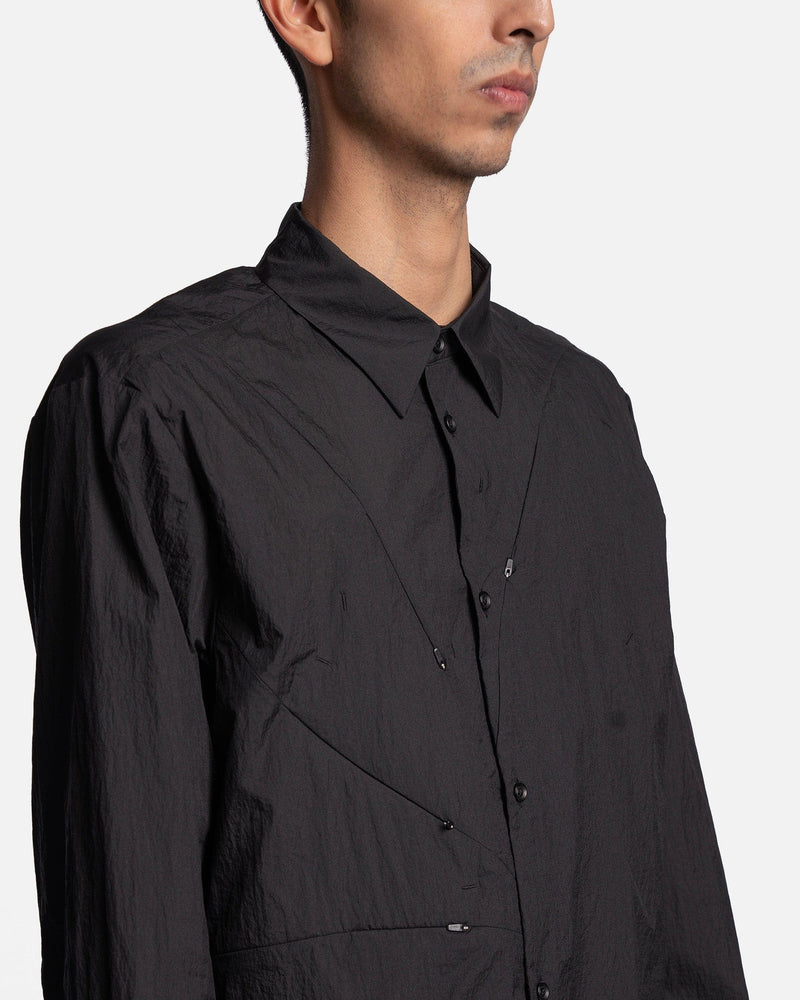 POST ARCHIVE FACTION (P.A.F) Men's Shirts 5.0+ Shirt Center in Black