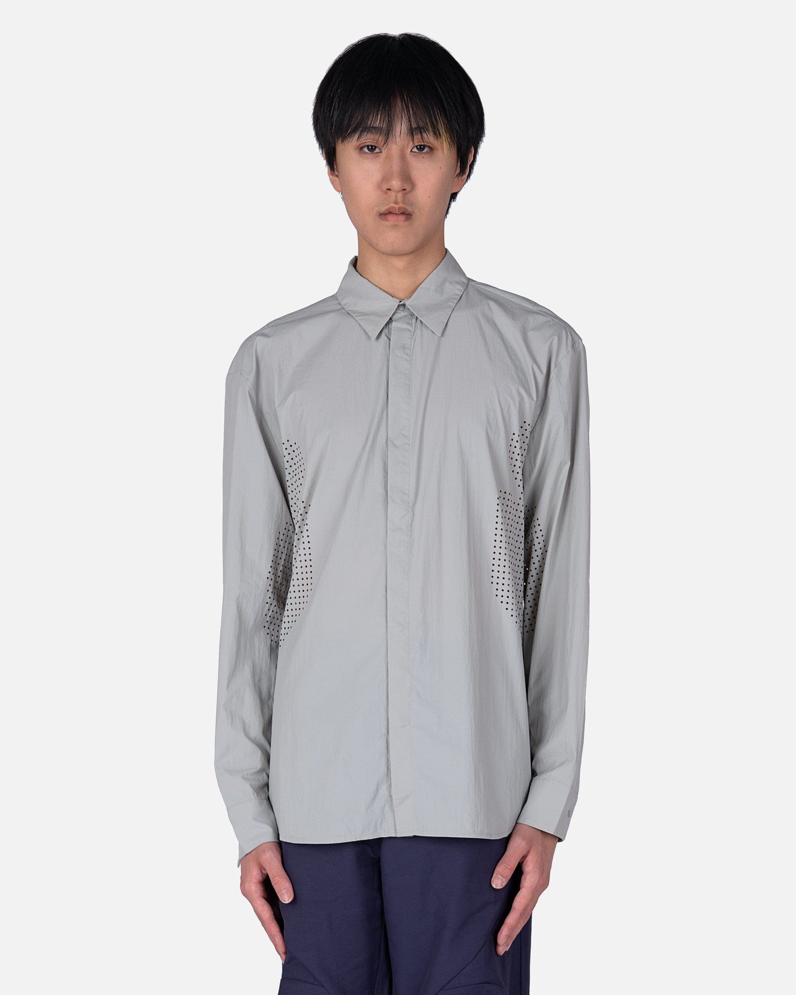 POST ARCHIVE FACTION (P.A.F) Men's Shirts 5.0 Shirt Right in Light Grey