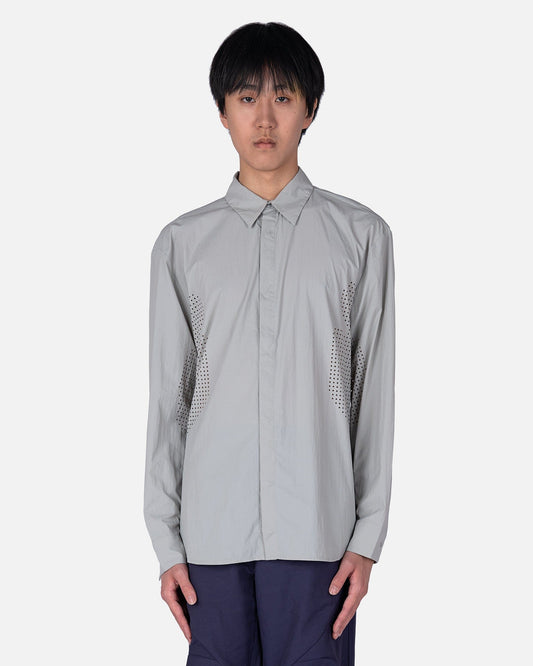 POST ARCHIVE FACTION (P.A.F) Men's Shirts 5.0 Shirt Right in Light Grey